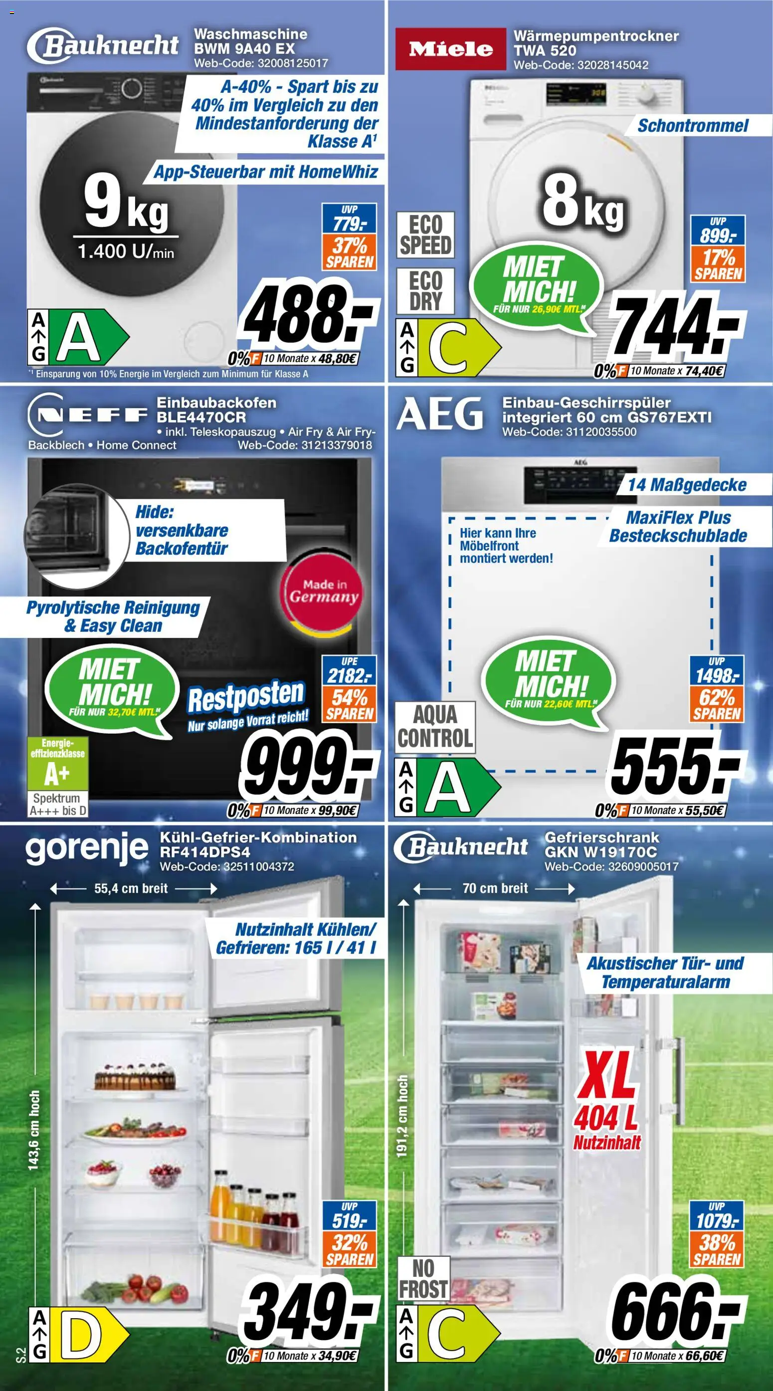 Expert Giessen – gültig ab 08.06.2026 | Seite: 2 | Produkte: Miele, Tür, Waschmaschine, Kühlgefrierkombination