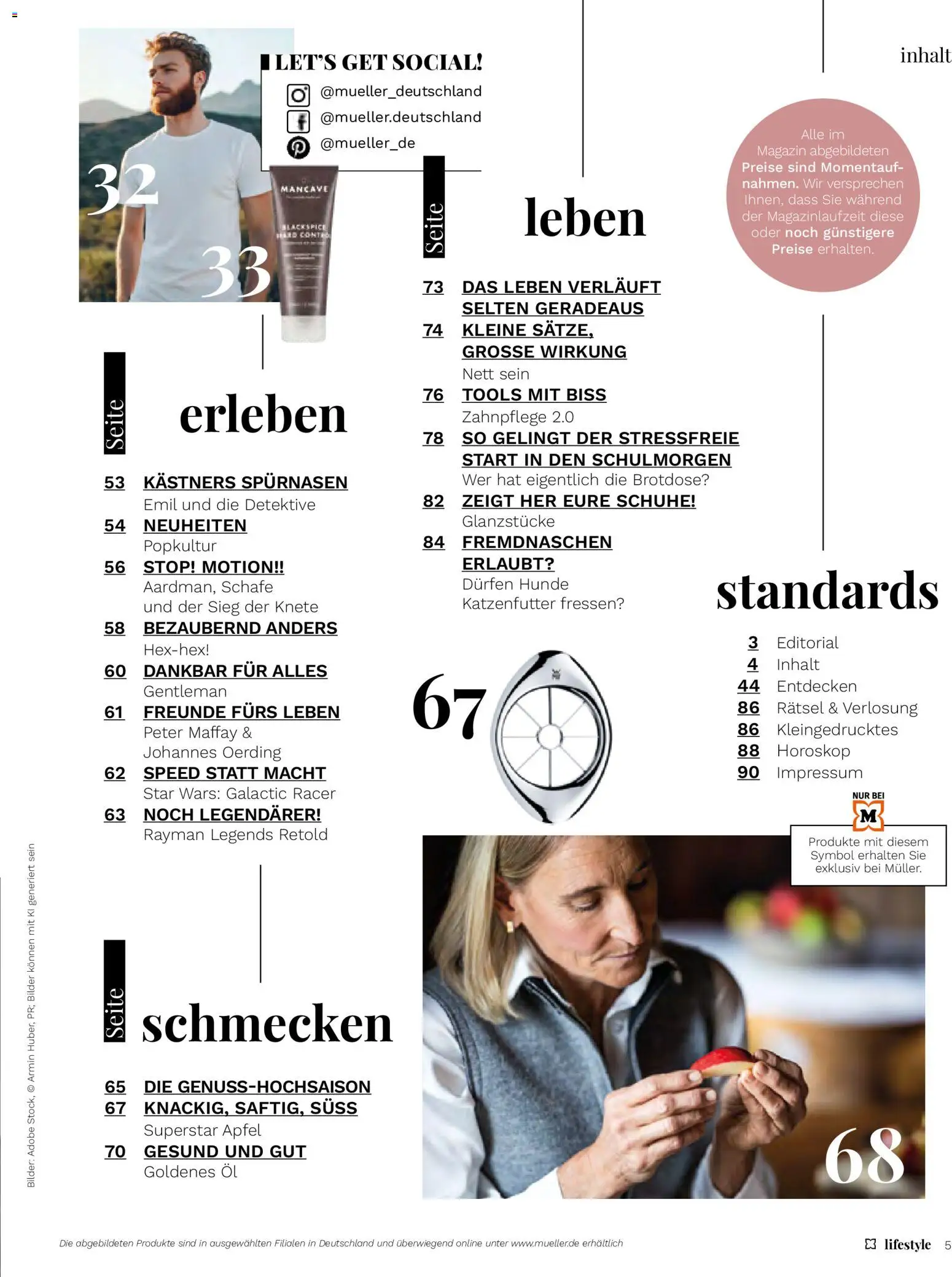 Müller Lifestyle – gültig ab 01.09.2026 | Seite: 5 | Produkte: Katzenfutter, Öl, Äpfel, Magazin
