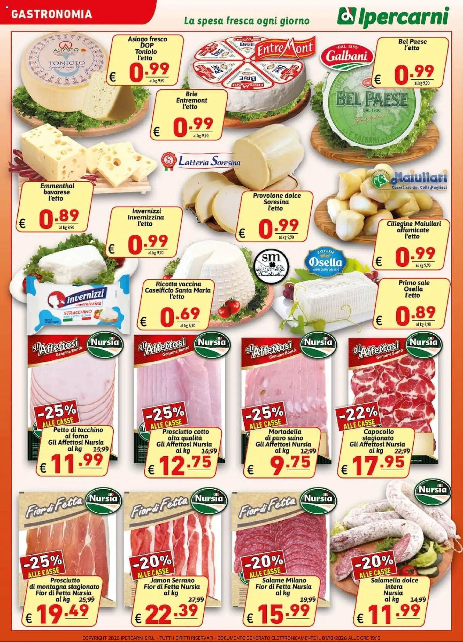 Volantino Ipercarni del 02/10/2026 | Pagina: 8 | Prodotti: Salamella, Sale, Mortadella, Stracchino