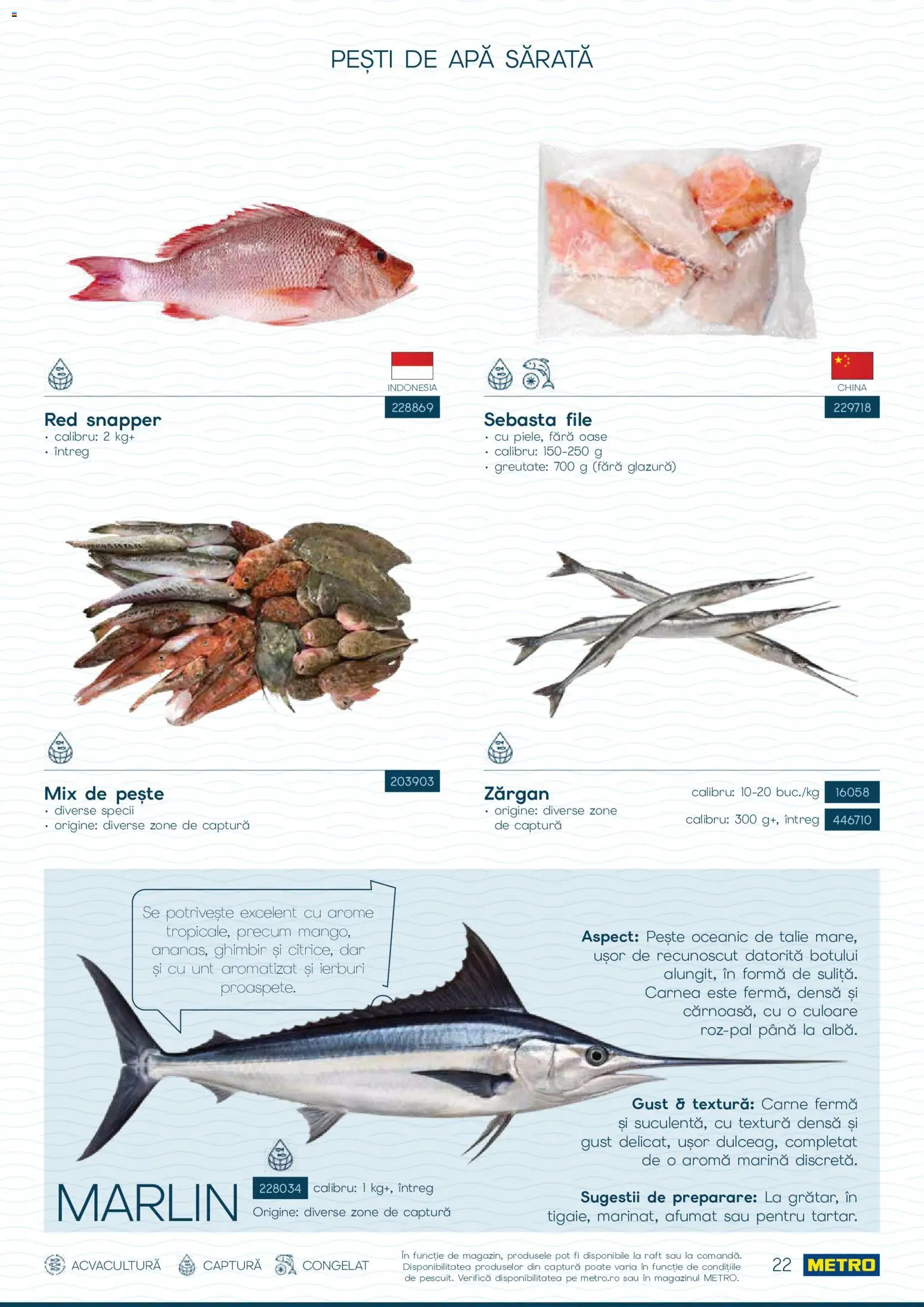Noul catalog Metro – valabil de la 01.10.2026 | Pagină: 22 | Produse: Raft, Unt, Pește, Apă