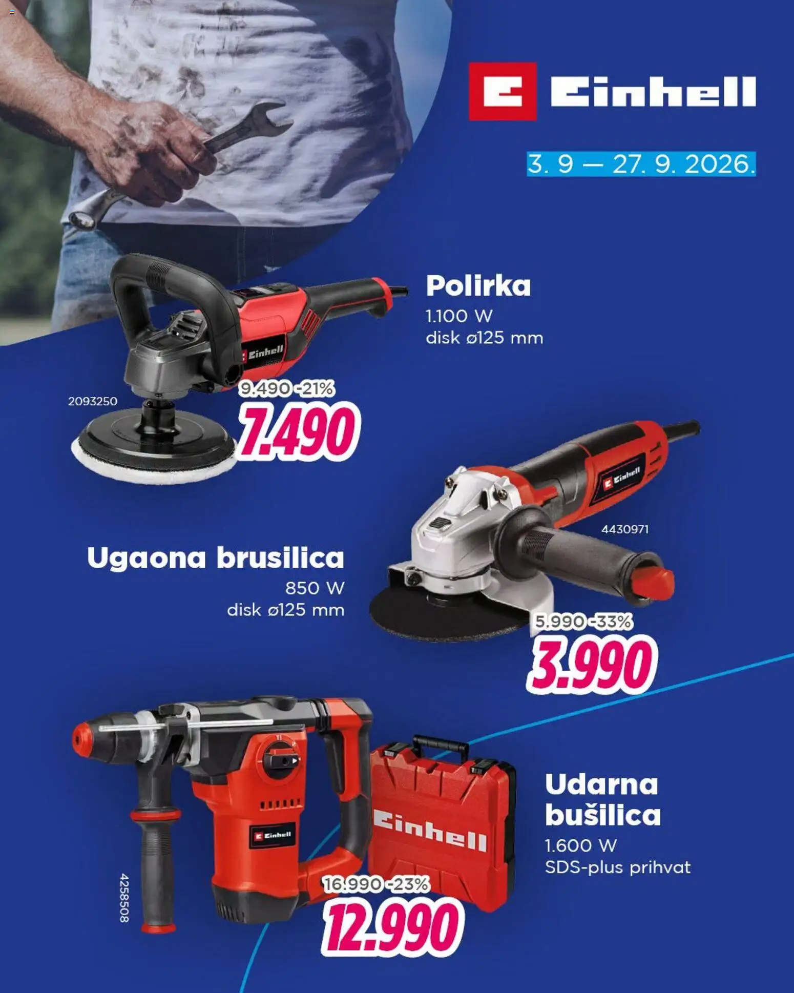 Okov katalog - važi od 03.09.2026 | Strana: 3 | Proizvode: Disk, Ugaona brusilica, Brusilica, Bušilica
