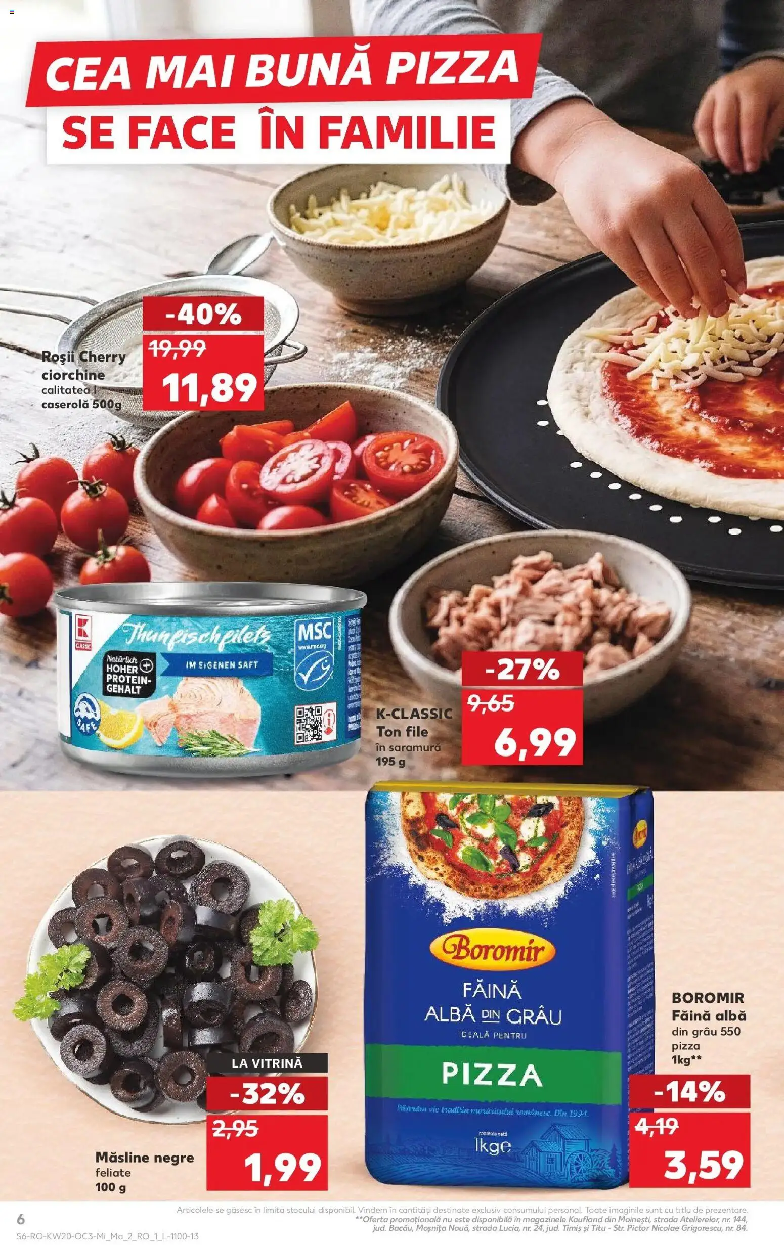 Noul catalog Kaufland – valabil de la 13.05.2026 | Pagină: 6 | Produse: Hijyenik ped, Vitrină, Măsline, Făină