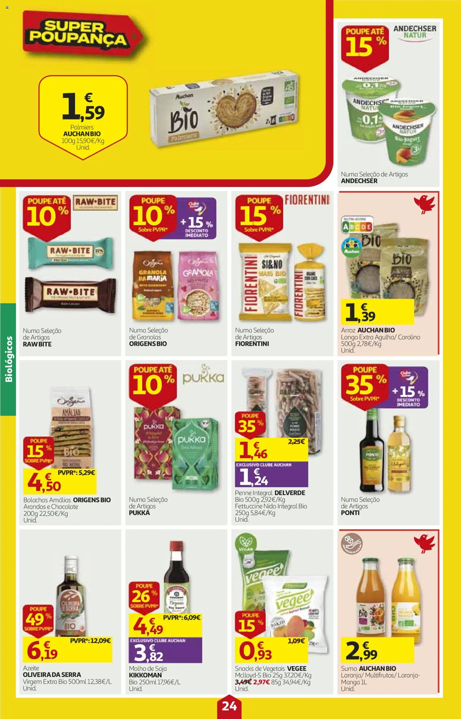 Auchan folheto │ válido de 15/10/2026 | Página: 24 | Produtos: Soja, Manga, Granola, Chocolate