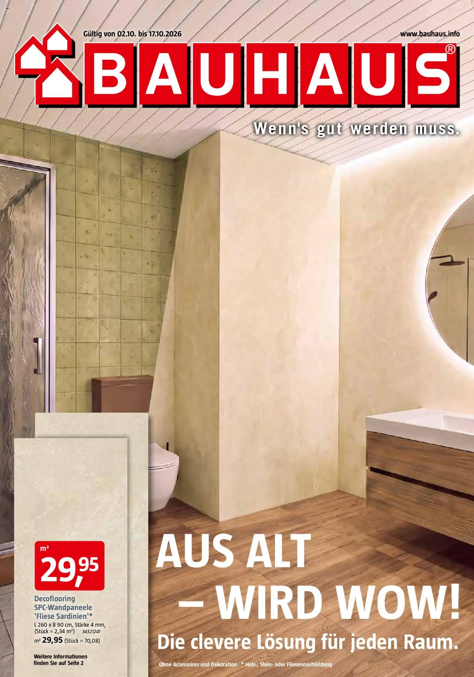 Bauhaus Prospekt – gültig ab 02.10.2026 | Seite: 1