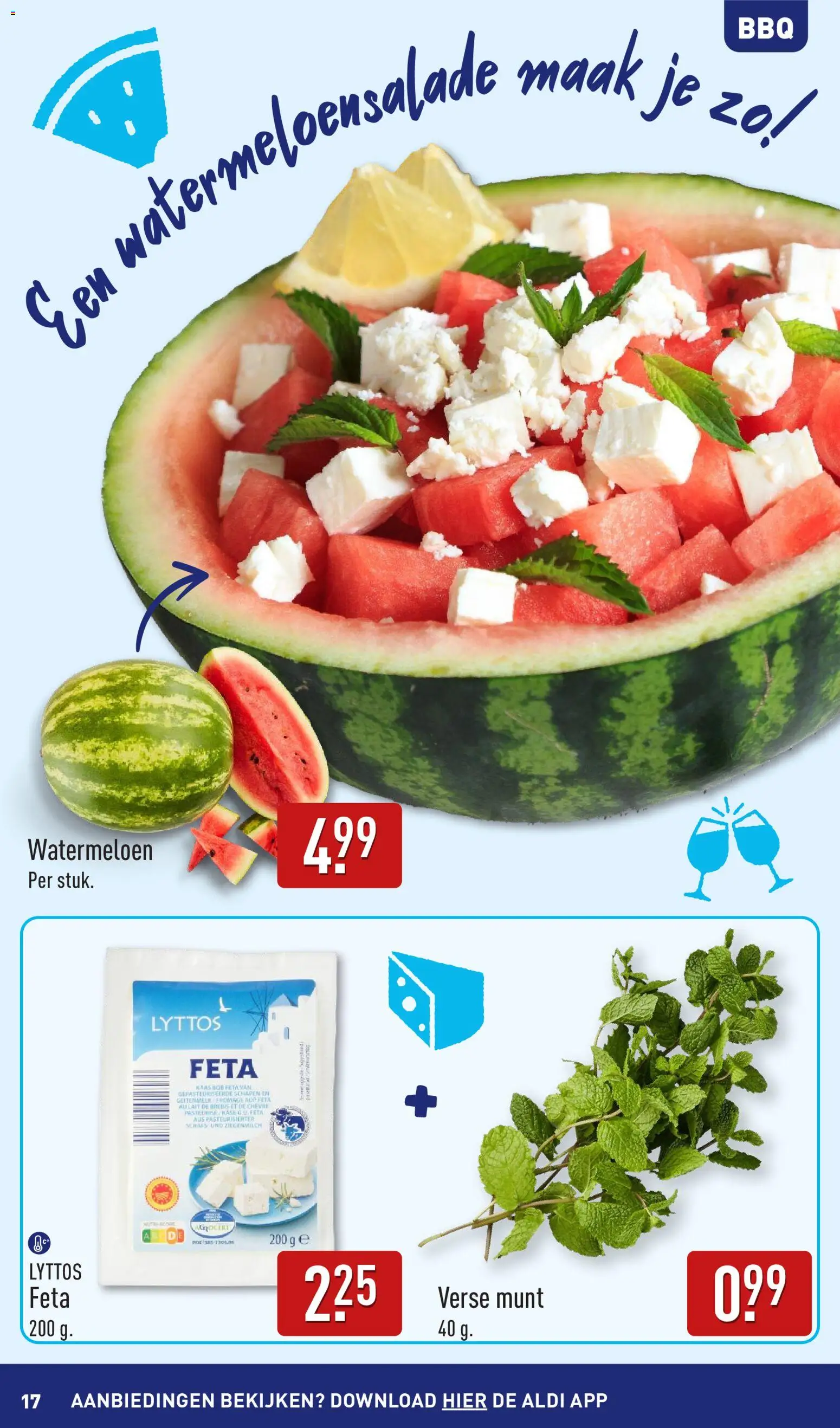 {H1} | Pagina: 17 | Producten: Kaas, Munt, Feta kaas, Watermeloen