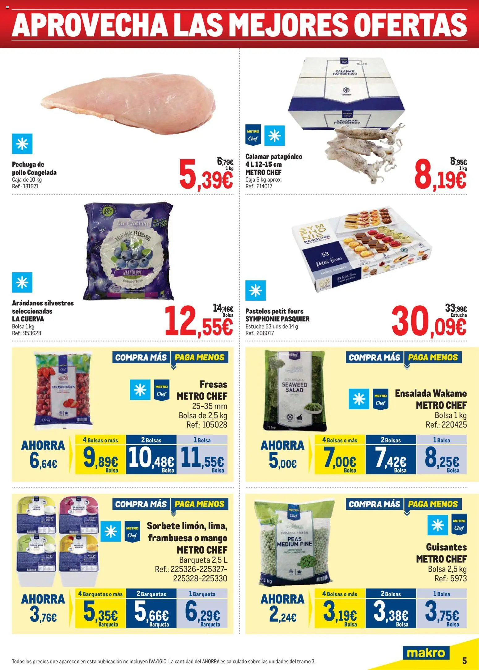 Makro Precios Canarias │ válido desde el 18.05.2026 | Página: 5 | Productos: Fresas, Ensalada, Ρούτερ, Caja