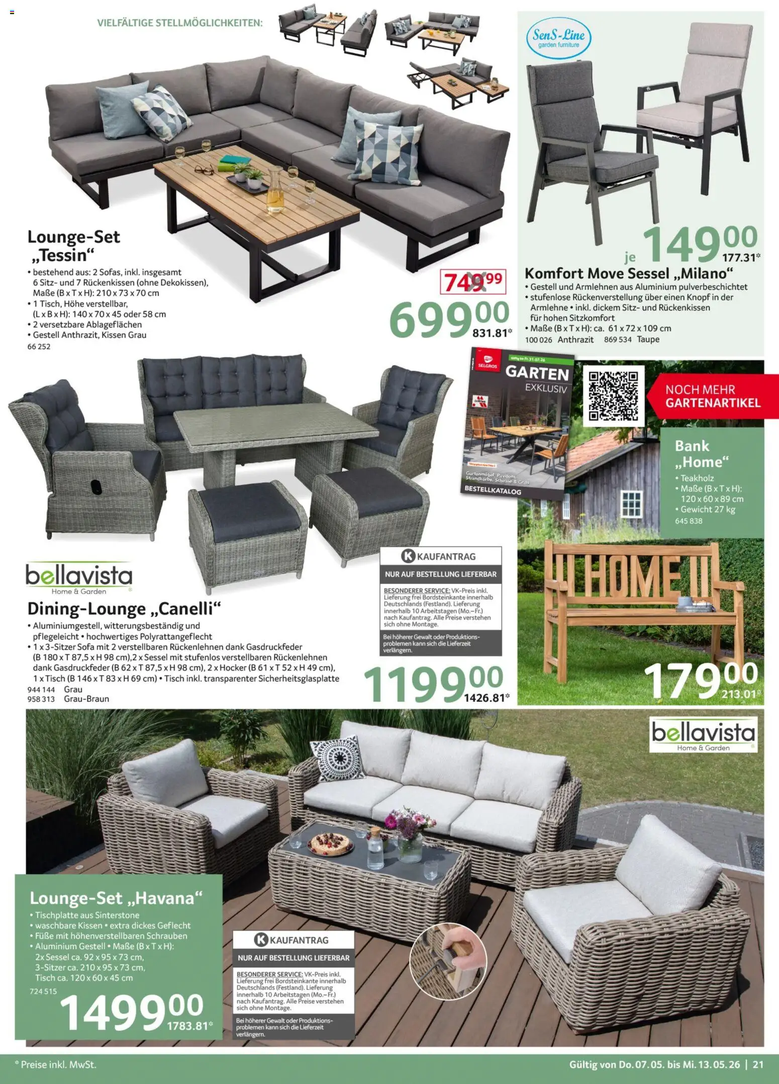 Selgros Non Food – gültig ab 07.05.2026 | Seite: 21 | Produkte: Grill, Kissen, Sofa, Sessel