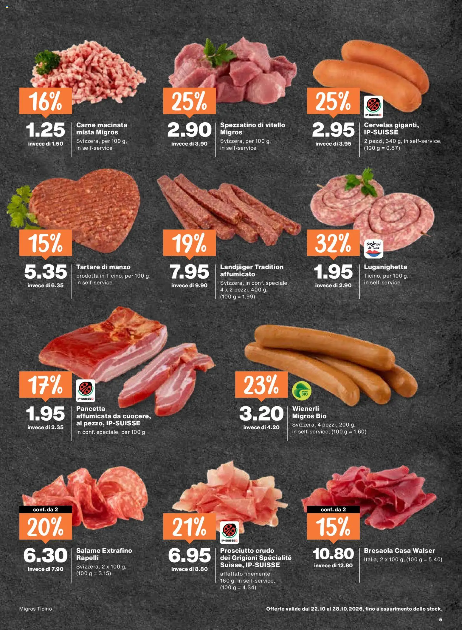 Migros aktionen IT – gültig ab 22.10.2026 | Seite: 5 | Produkte: Salami