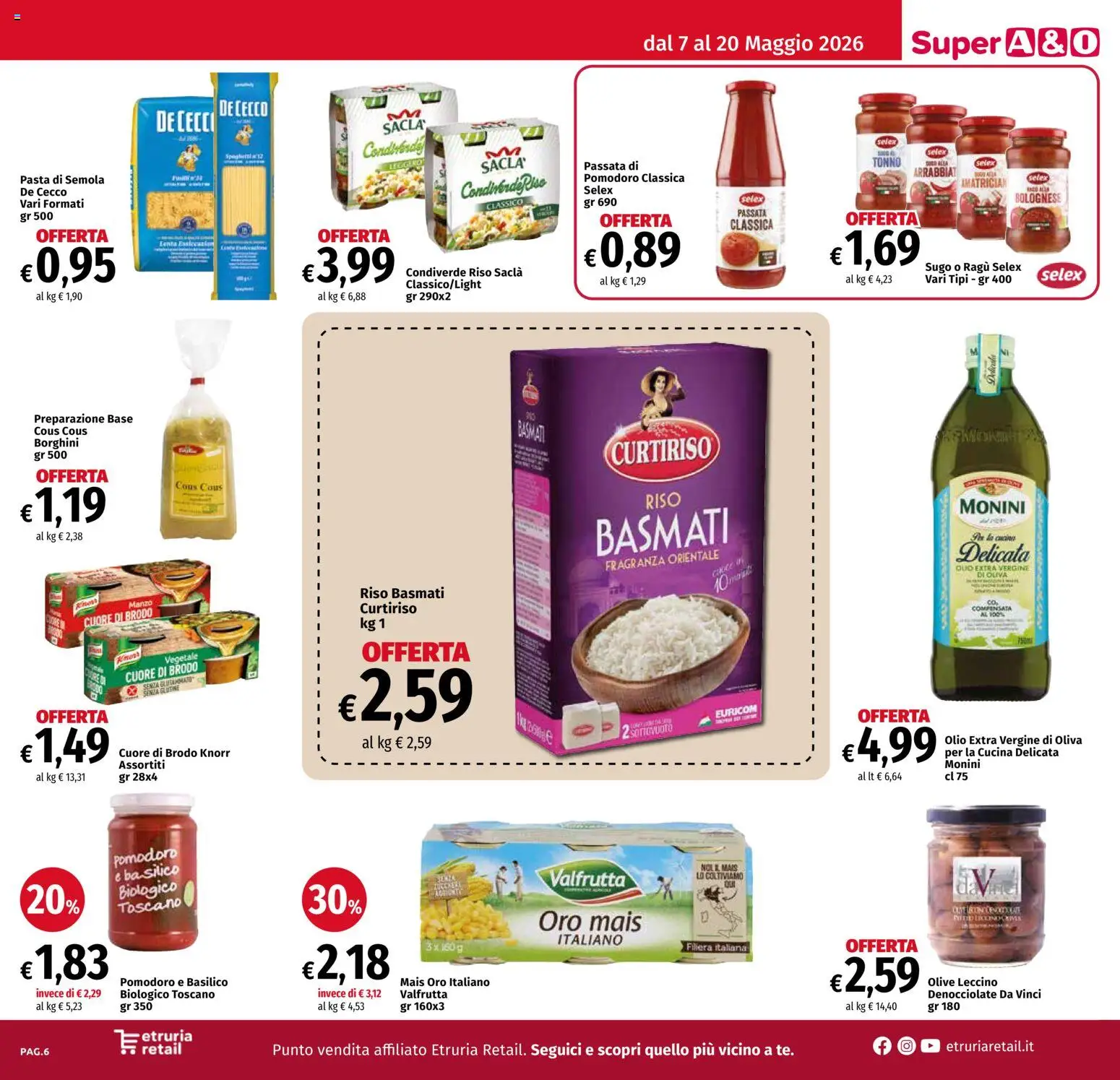 Volantino A&O del 07.05.2026 | Pagina: 6 | Prodotti: Manzo, Basilico, Ragú, Fragranza