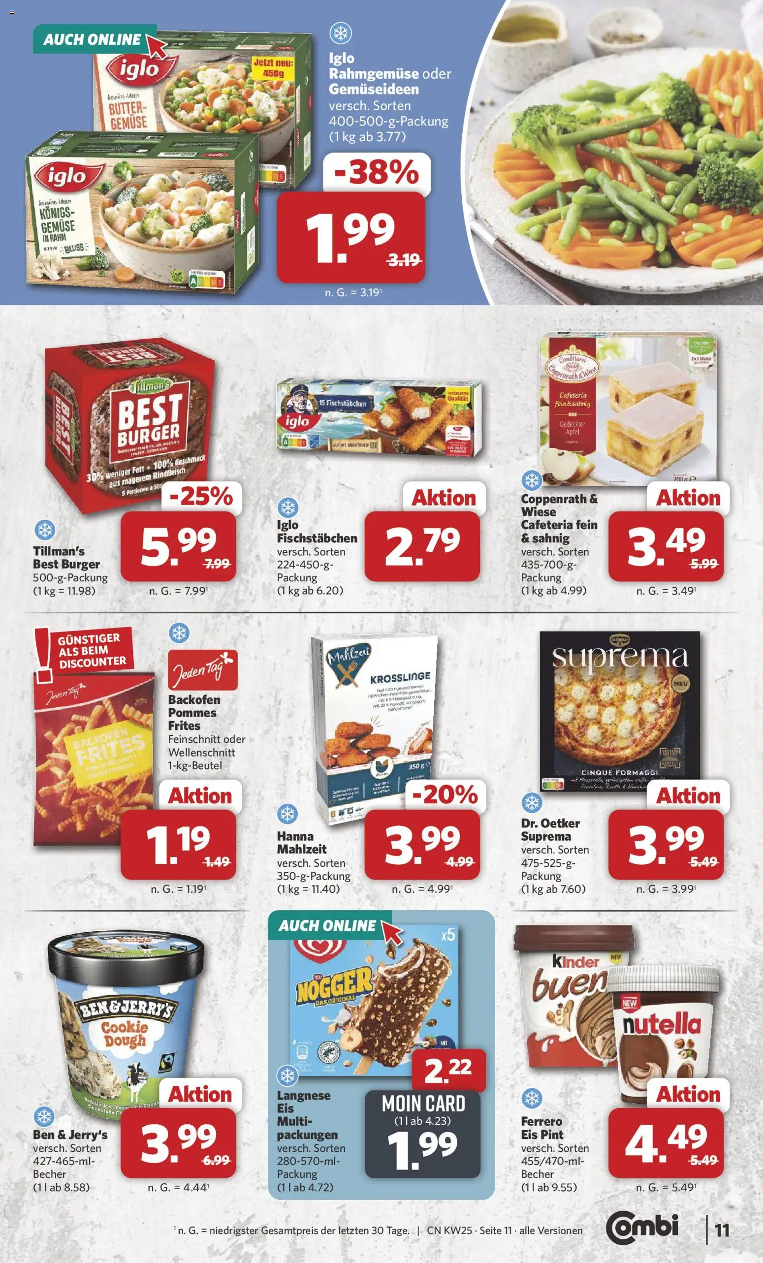 Combi Prospekt – gültig ab 15.06.2026 | Seite: 11 | Produkte: Butter, Burger, Ben & Jerry's, Backofen