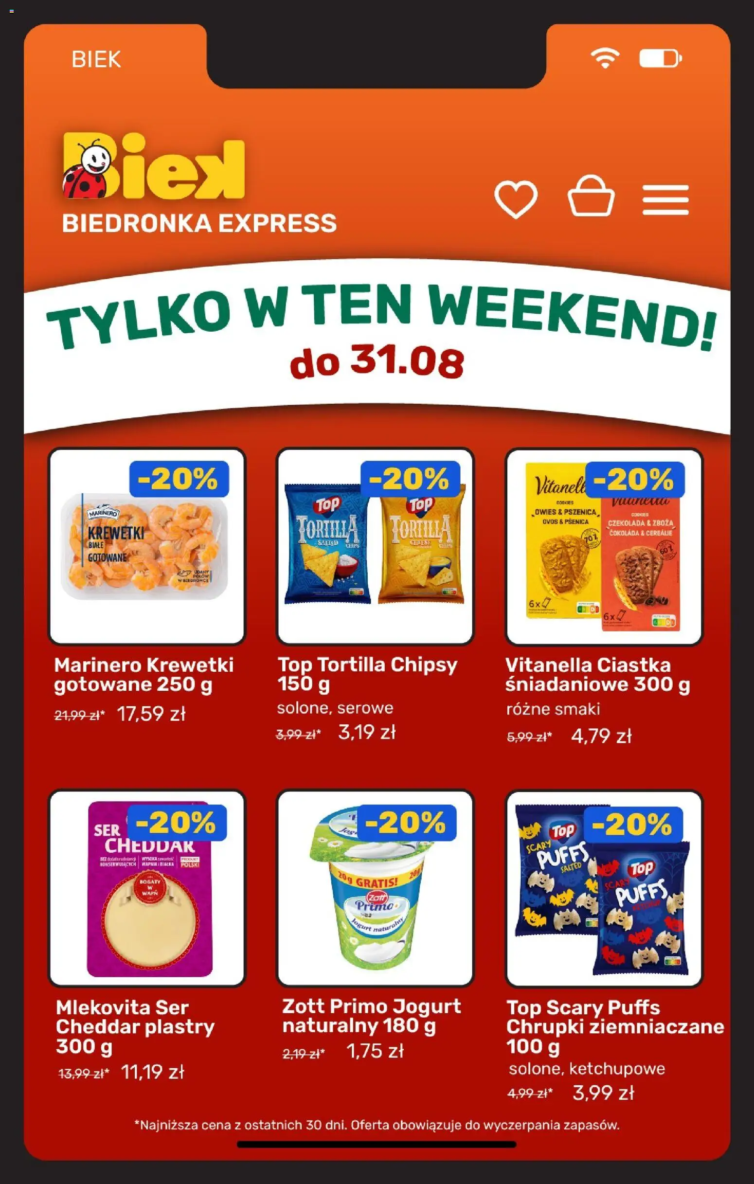 Biedronka gazetka - Biek od 28.08.2026 | Strona: 4 | Produkty: Chipsy, Krewetki gotowane, Ser, Czekolada