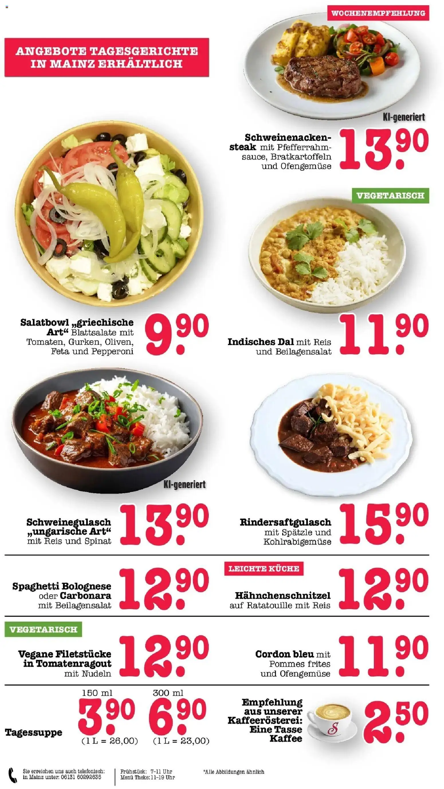 Edeka Prospekt Mainz-Weisenau – gültig ab 24.08.2026 | Seite: 14 | Produkte: Schweinegulasch, Feta, Pommes, Steak