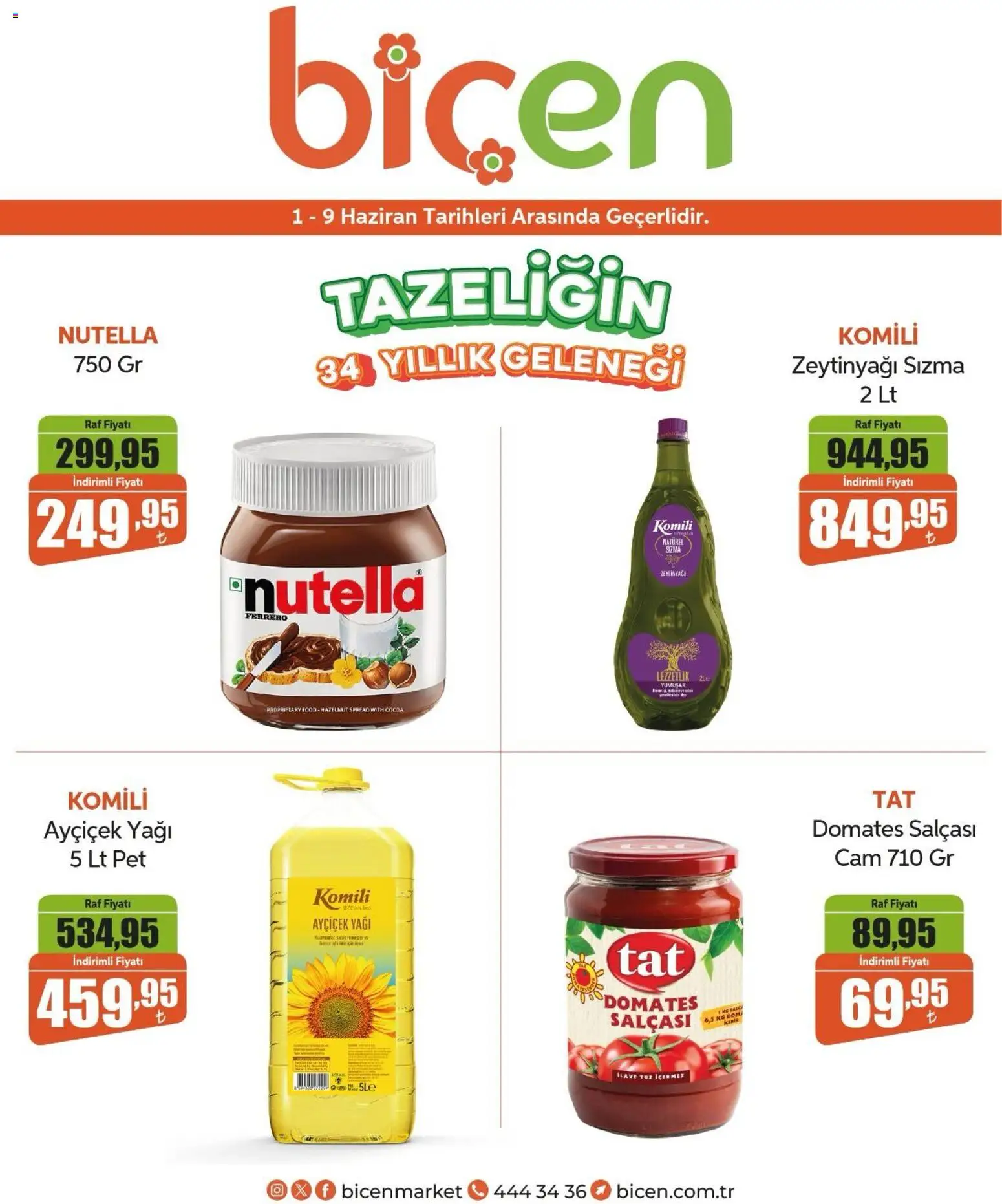 Biçen Market Katalog - 01.06.2026 tarihinden itibaren geçerlidir | Sayfa: 2 | Ürünler: Raf, Domates, Tuz
