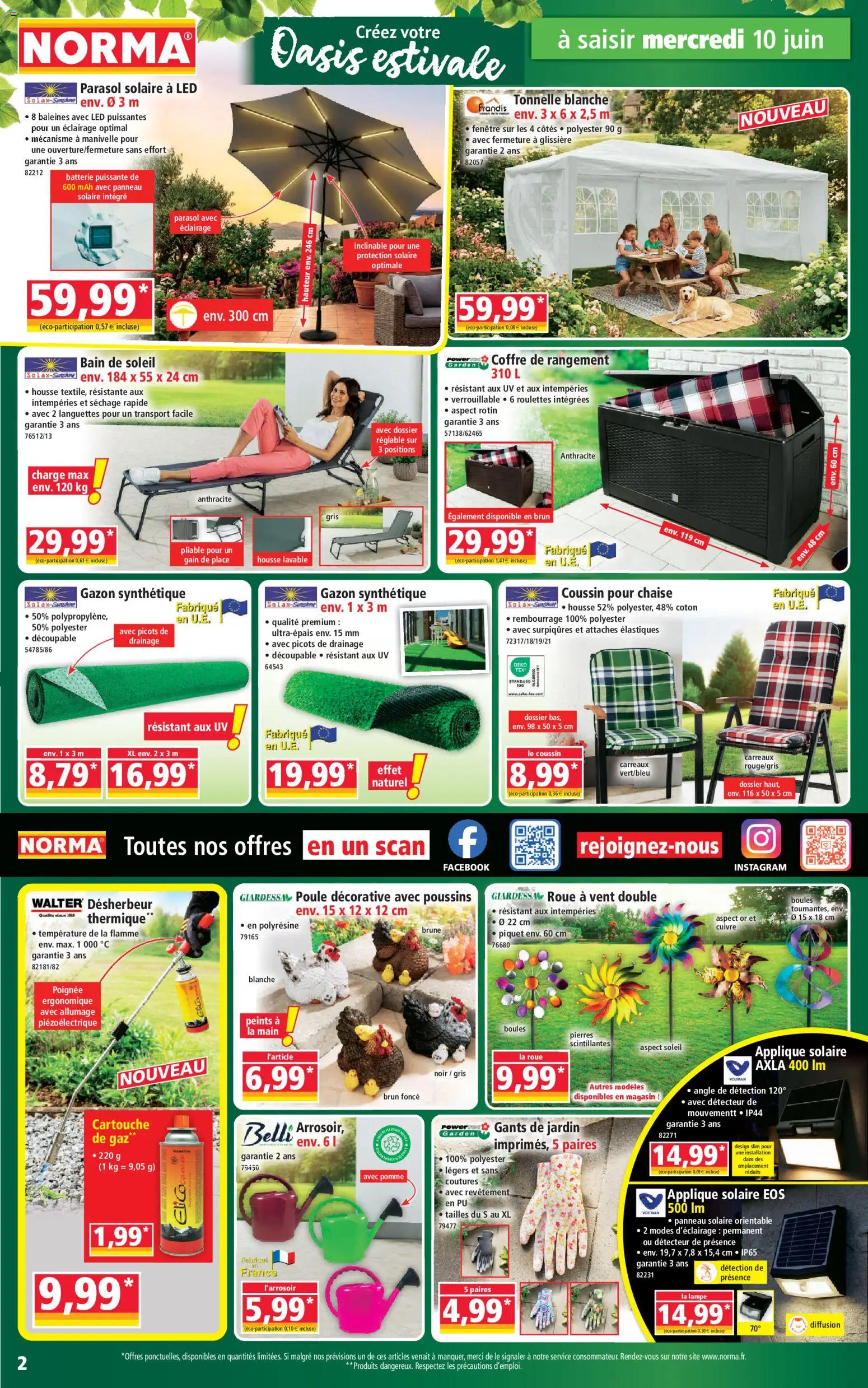 {H1} | Page: 2 | Produits: Gazon, Chaise, Coffre de rangement, Panneau solaire