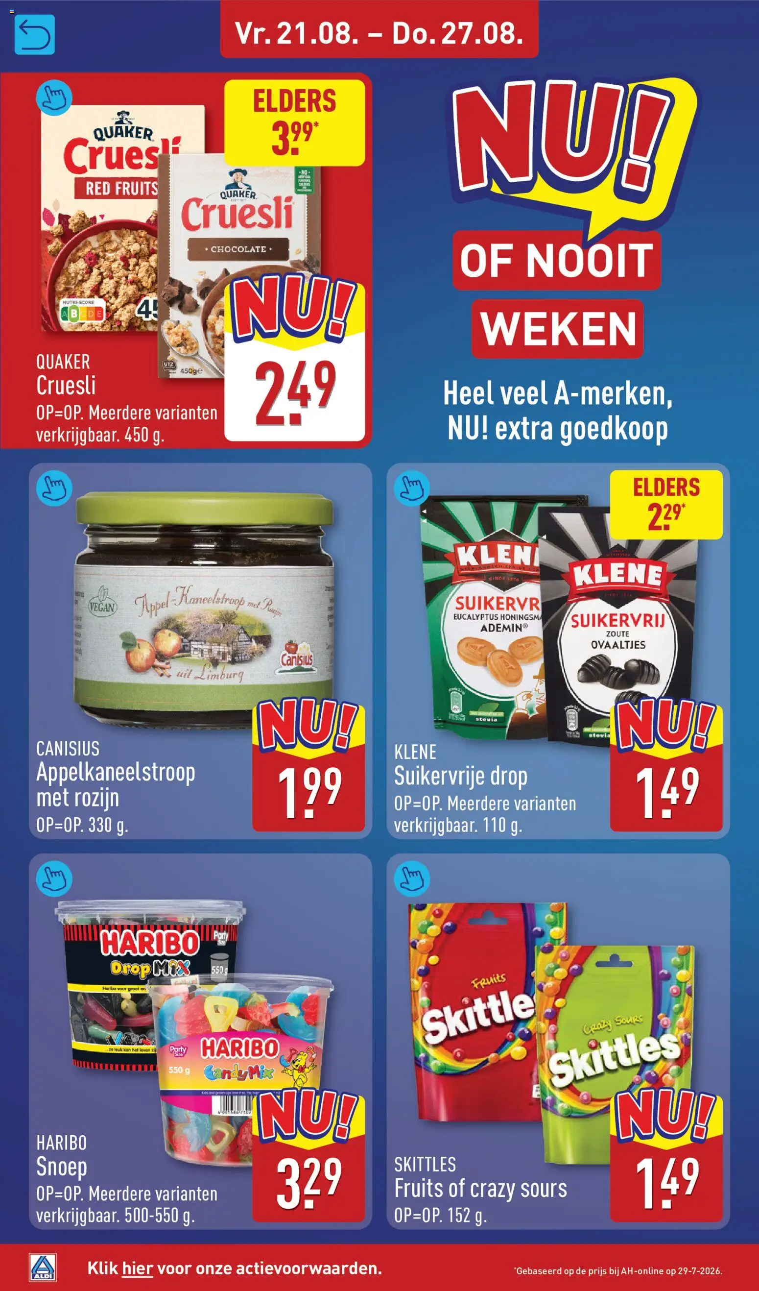 {H1} | Pagina: 40 | Producten: Snoep, Kan, Skittles, Appel