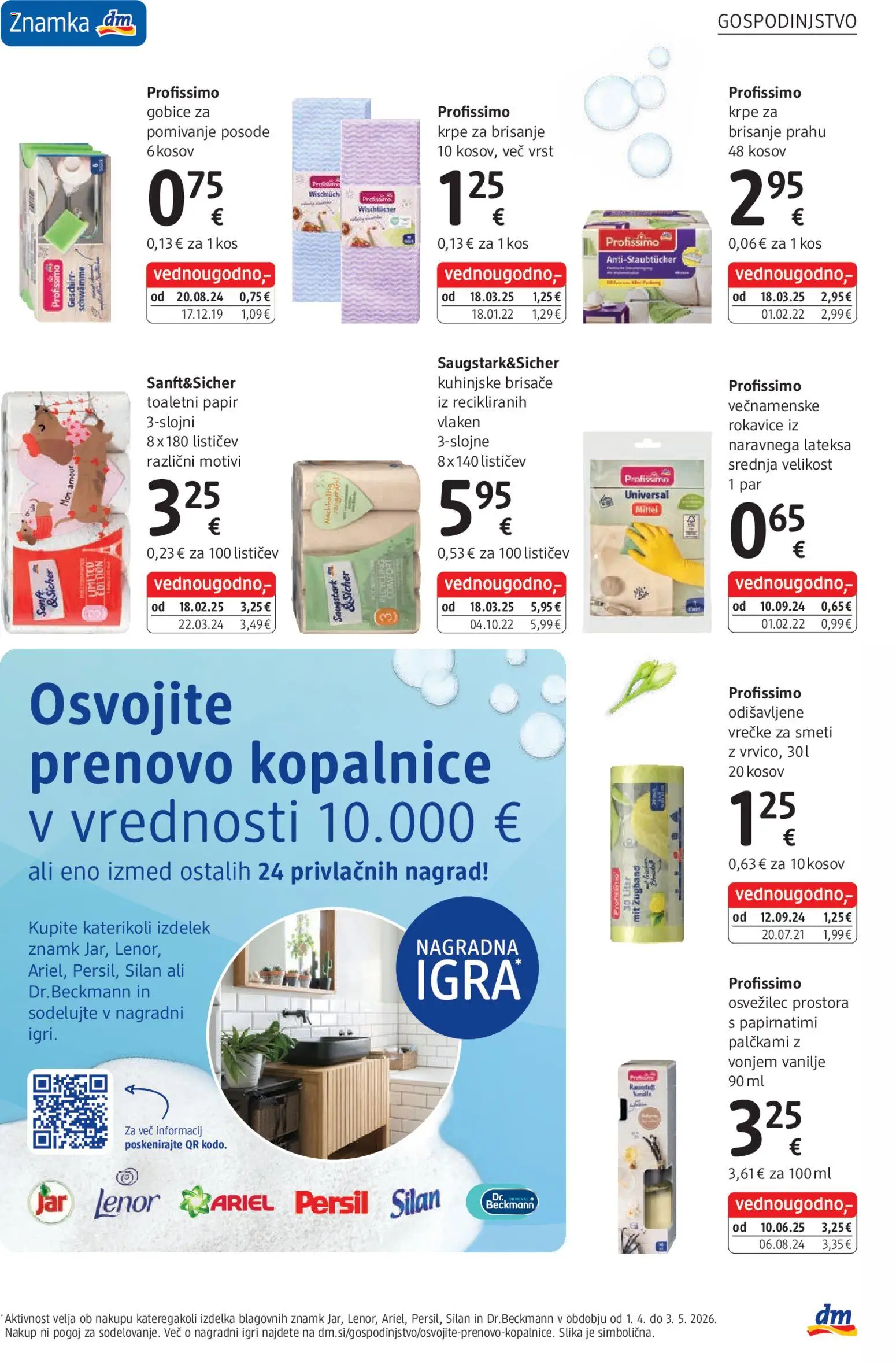 Novi DM Drogerie Markt katalog ponudbe – veljaven od 01.04.2026 | Stran: 27 | Izdelki: Osvežilec prostora, Kos, Gobice, Rokavice