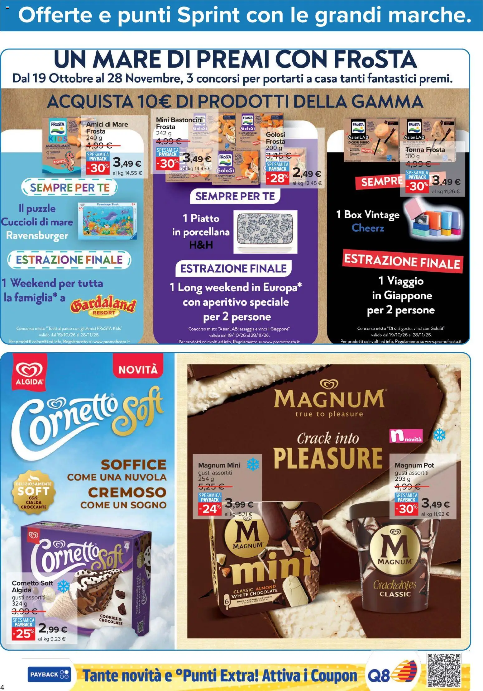 Volantino Carrefour del 23/10/2026 | Pagina: 4 | Prodotti: Cornetto, Merluzzo, Magnum, Aperitivo