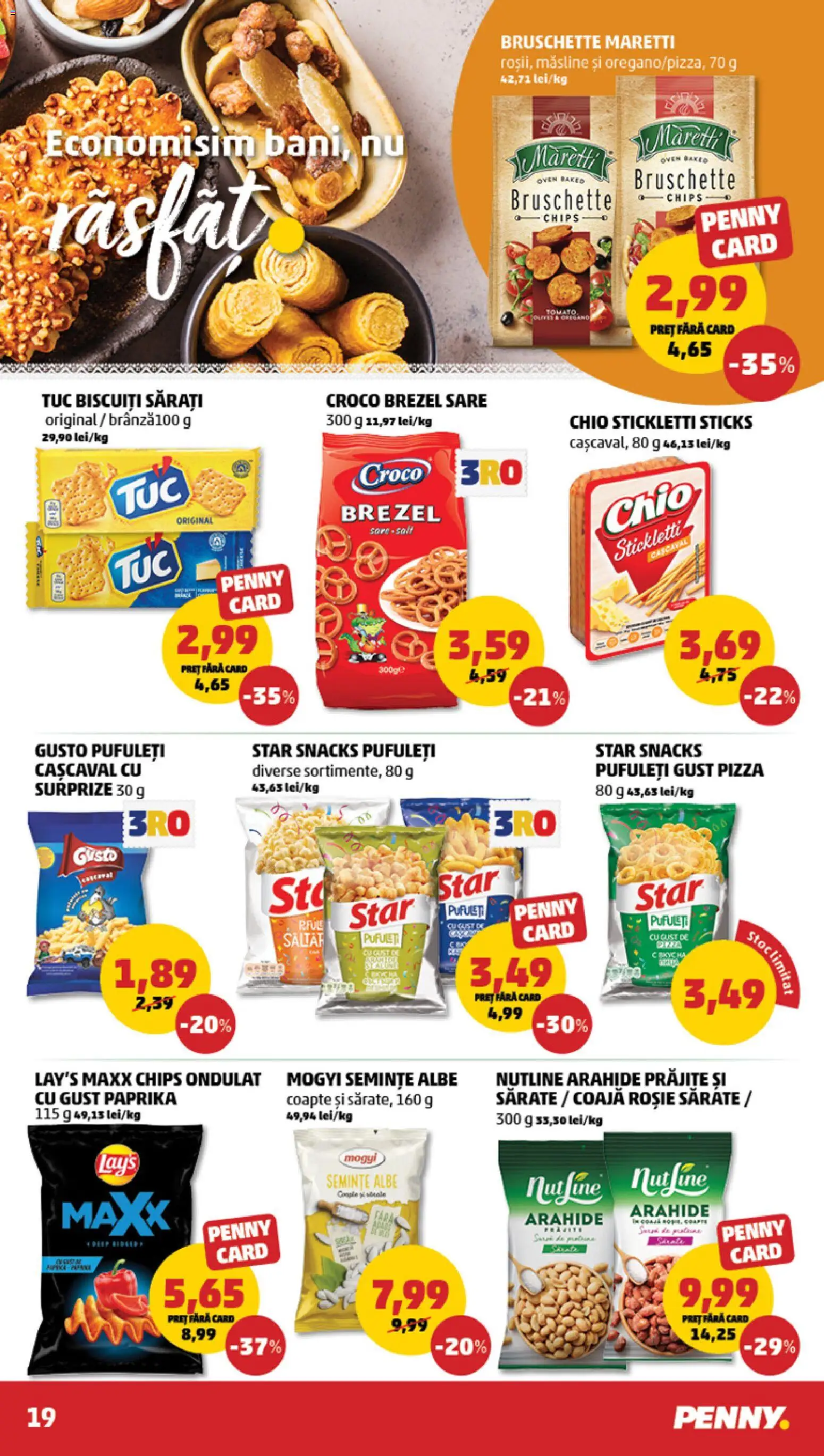 Noul catalog PENNY – valabil de la 13.05.2026 | Pagină: 19 | Produse: Măsline, Pizza, Pufuleți, Sare