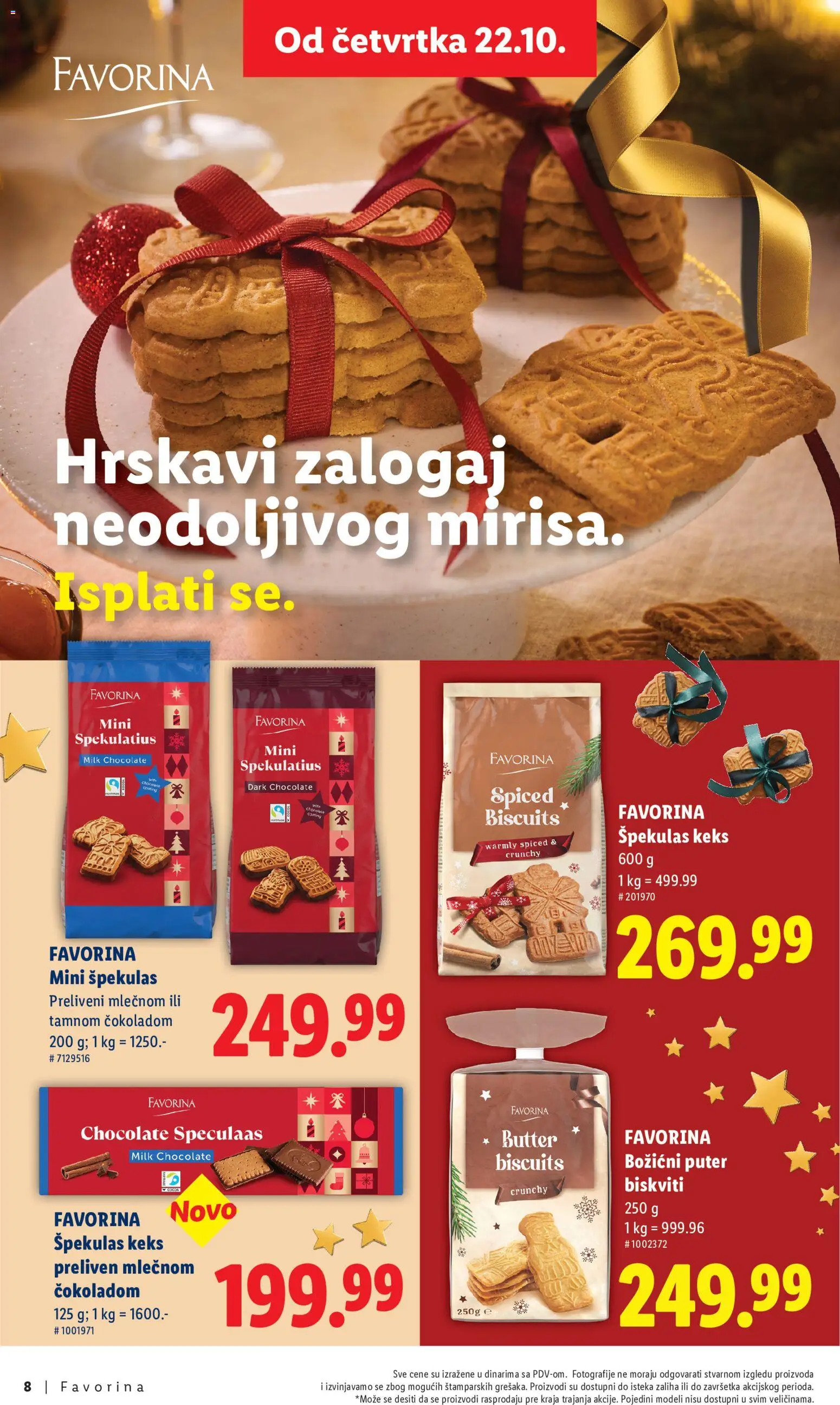 Lidl katalog - važi od 22.10.2026 | Strana: 8 | Proizvode: Keks, Puter
