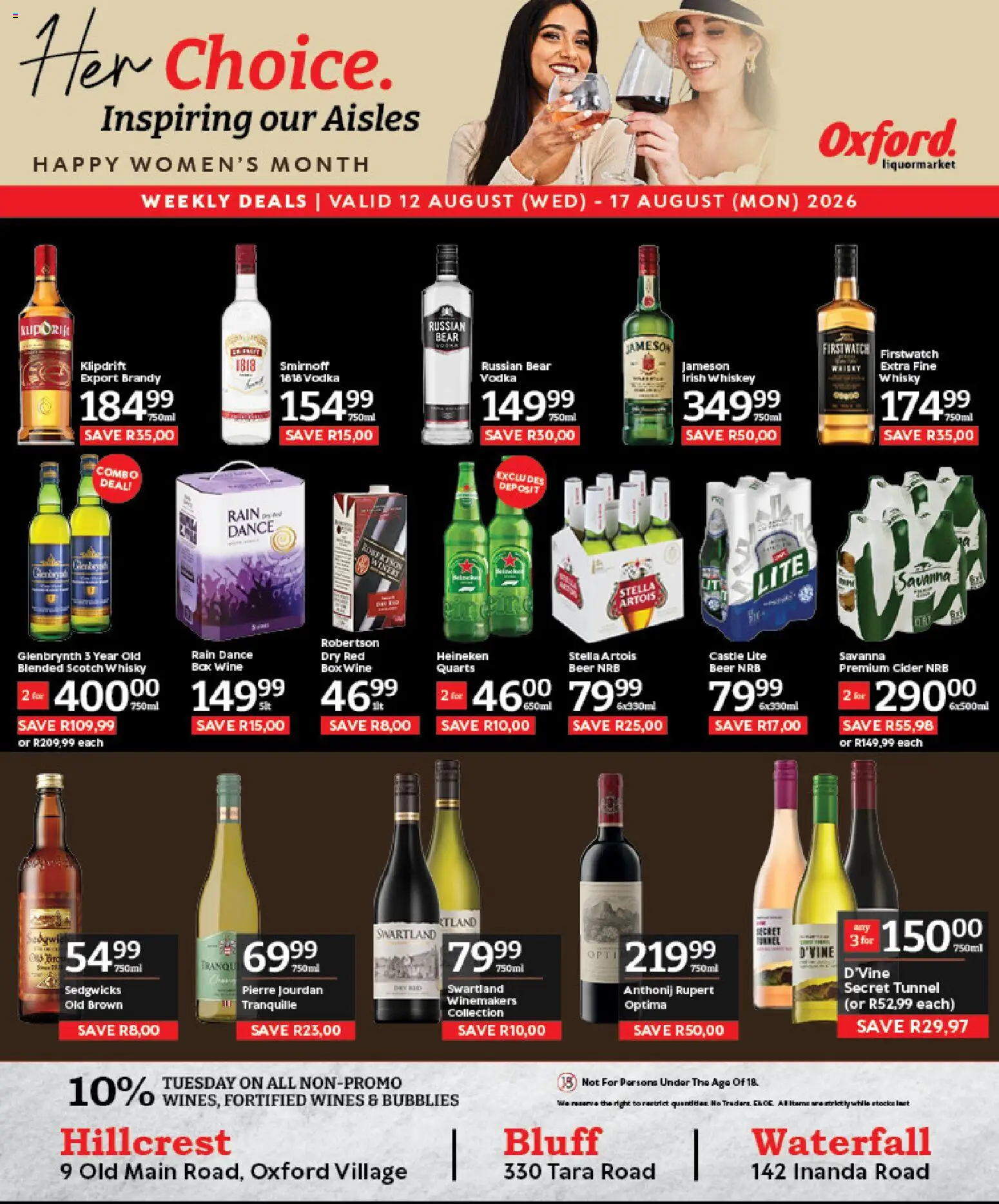 New Oxford Freshmarket catalogue – valid from 12/08/2026 | Page: 1 | Products: Heineken, Box, Cider, Vodka