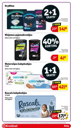 Waterwipes babydoekjes 9-pak, Waterwipes baby wipes 9 pack - Voorbeeld van een folder van Kruidvat, geldig van 09.06.2026 | Pagina: 79