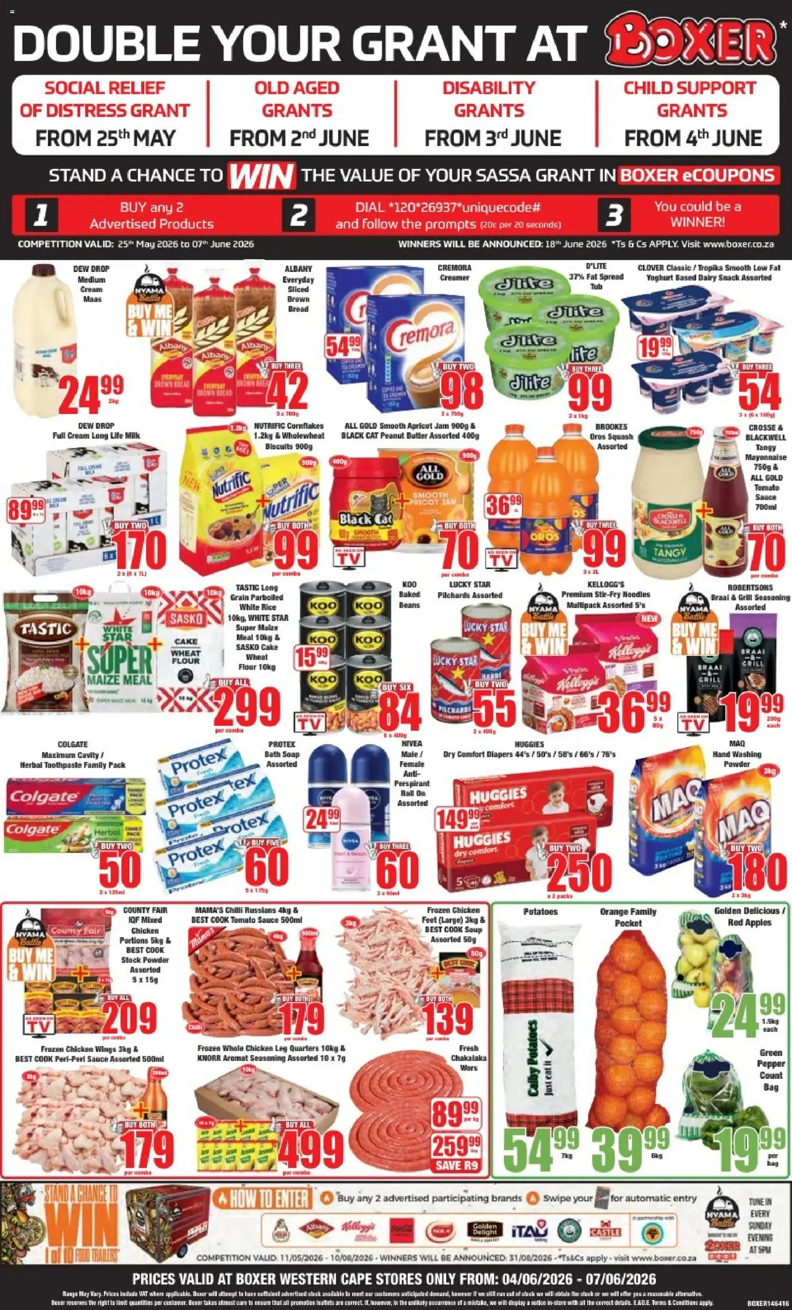 New Boxer catalogue – valid from 04.06.2026 | Page: 1 | Products: Powder, Apples, Peanut butter, Aromat