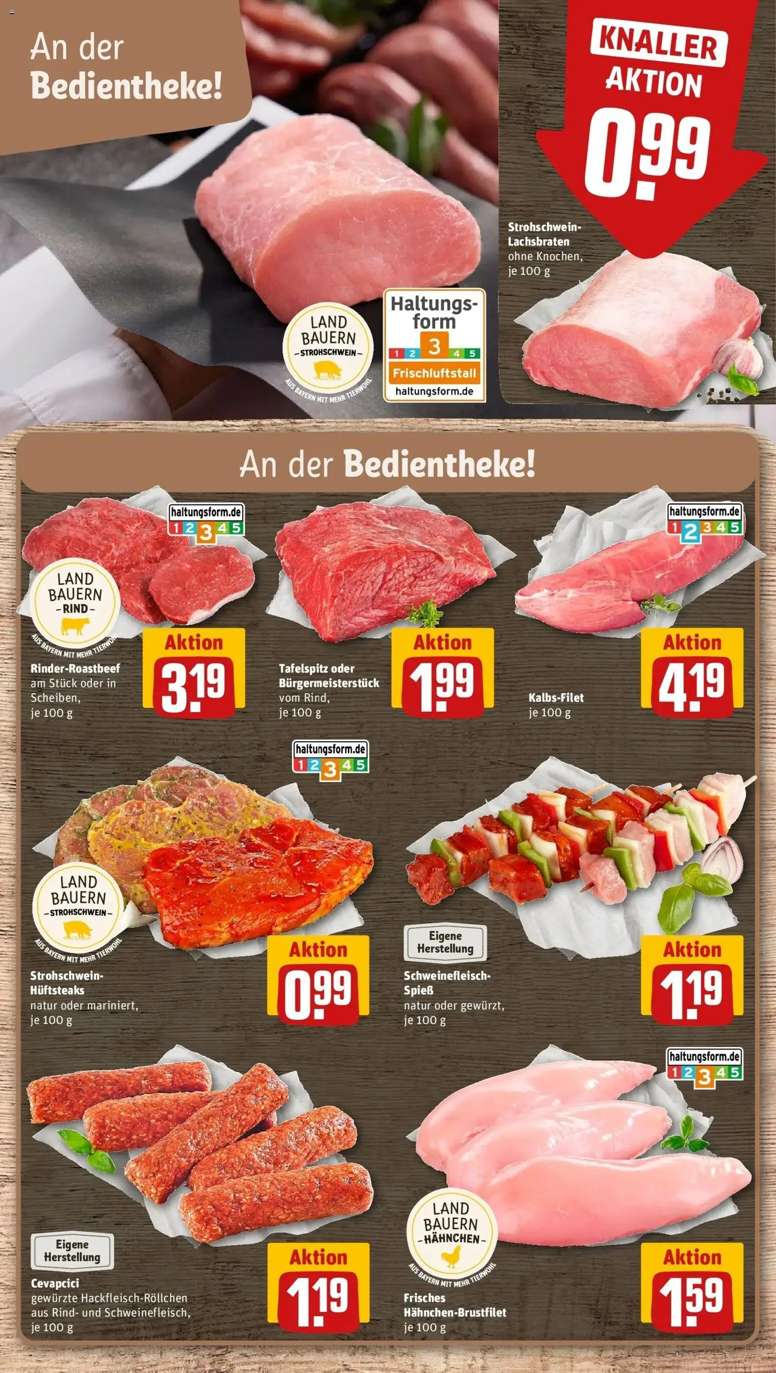 REWE Prospekt ab 24.08.2026 zum Blättern » Angebote | Seite: 8 | Produkte: Tafelspitz, Hahnchen, Cevapcici, Schweinefleisch