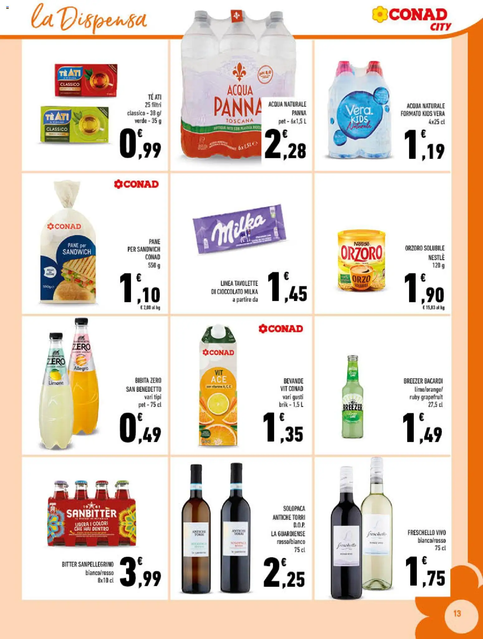 Volantino Conad del 23/09/2026 | Pagina: 13 | Prodotti: Pane, Tè, Limone, Bibita