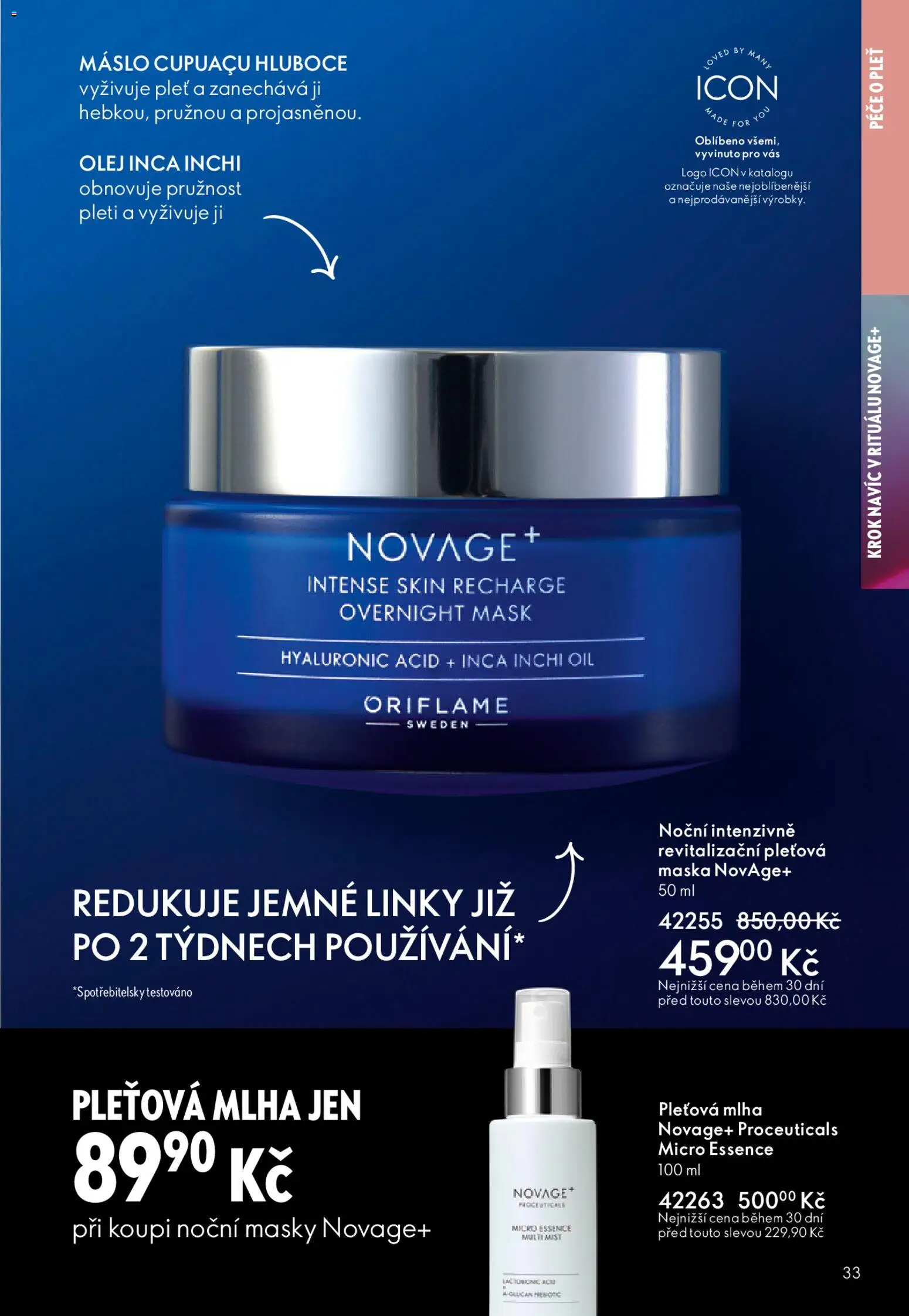 Oriflame katalog č. 05/2026 od 25.03.2026 | Strana: 33 | Produkty: Pleťová maska, Máslo, Olej, Essence