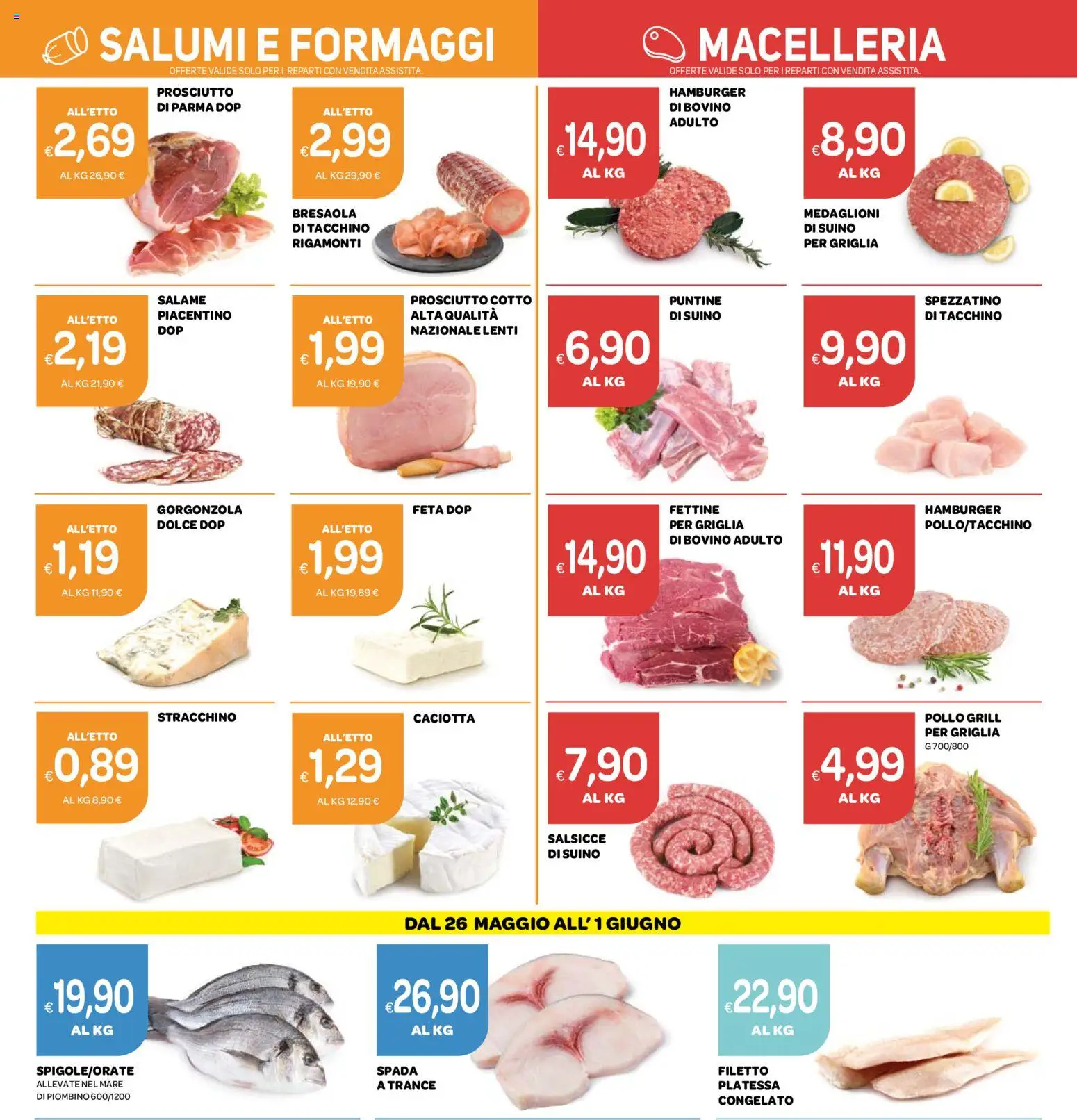 Volantino Ekom del 19.05.2026 | Pagina: 9 | Prodotti: Bovino, Bresaola, Tacchino, Gorgonzola