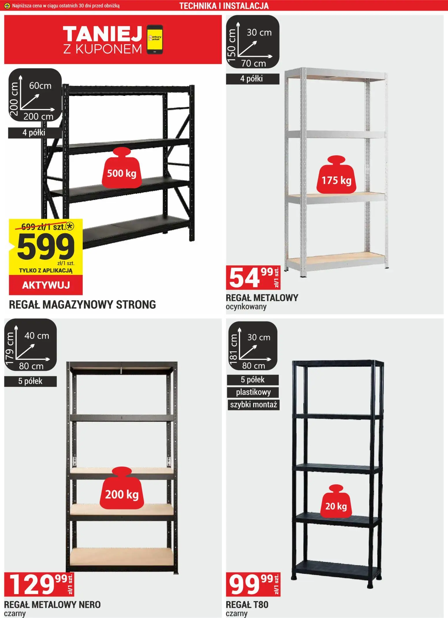 Merkury Market gazetka od 01.09.2026 | Strona: 53 | Produkty: Regał magazynowy, Regał metalowy, Regał