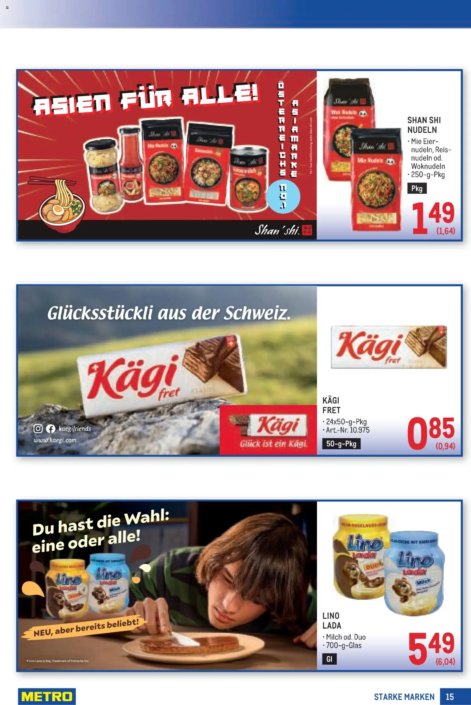 Metro angebote Starke Marken gültig ab 15.10.2026 | Seite: 15 | Produkte: Milch, Eier, Reis, Nudeln
