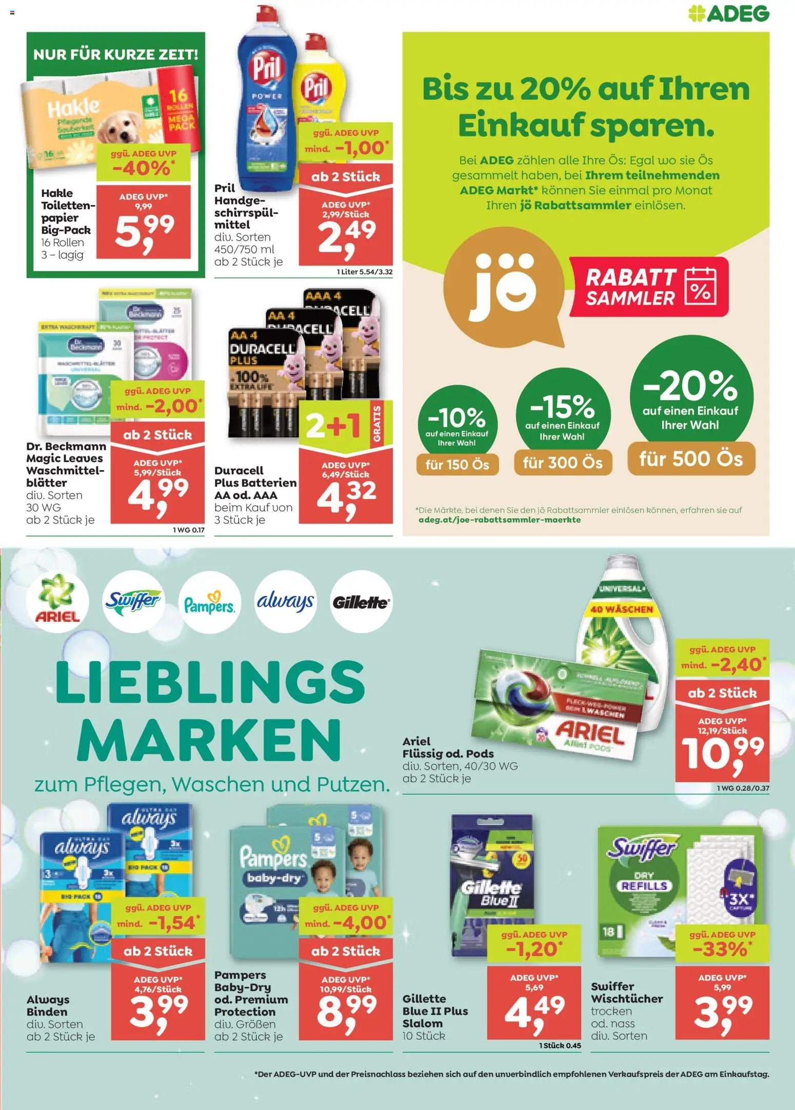 ADEG Flugblatt gültig ab 17.09.2026 | Seite: 7 | Produkte: Pampers, Waschmittel