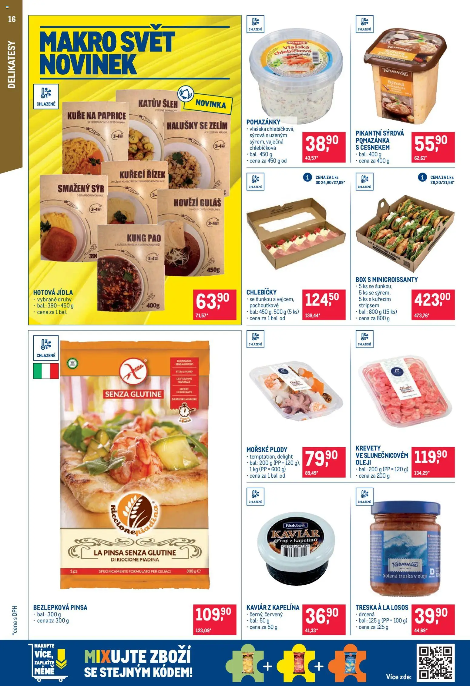 Makro leták - Pro milovníky jídla od 12.08.2026 | Strana: 16 | Produkty: Losos, Kung pao, Pomazánka, Krevety