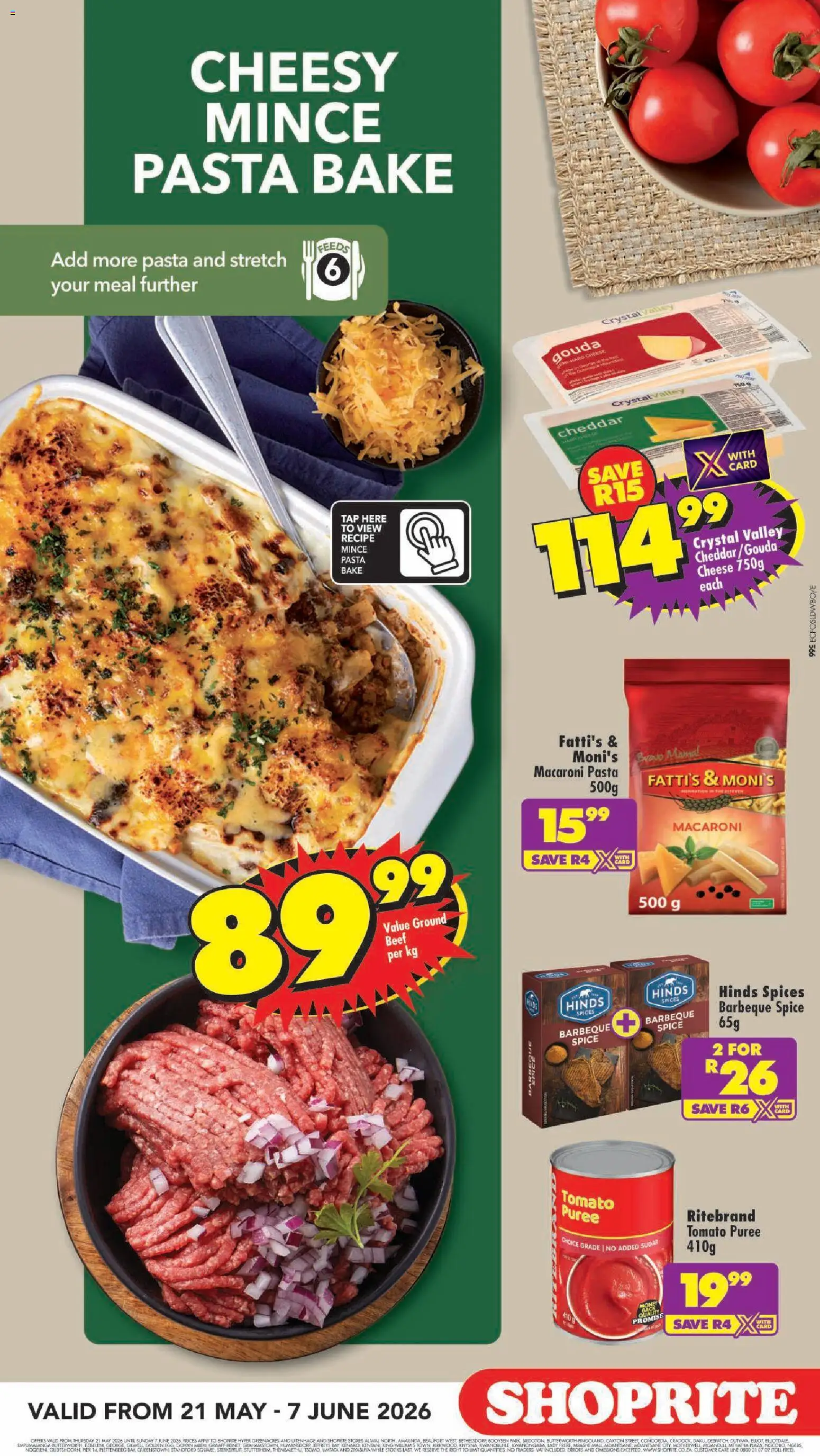 New Shoprite catalogue – valid from 21.05.2026 | Page: 4 | Products: Tap, Pasta, Spices, Sugar