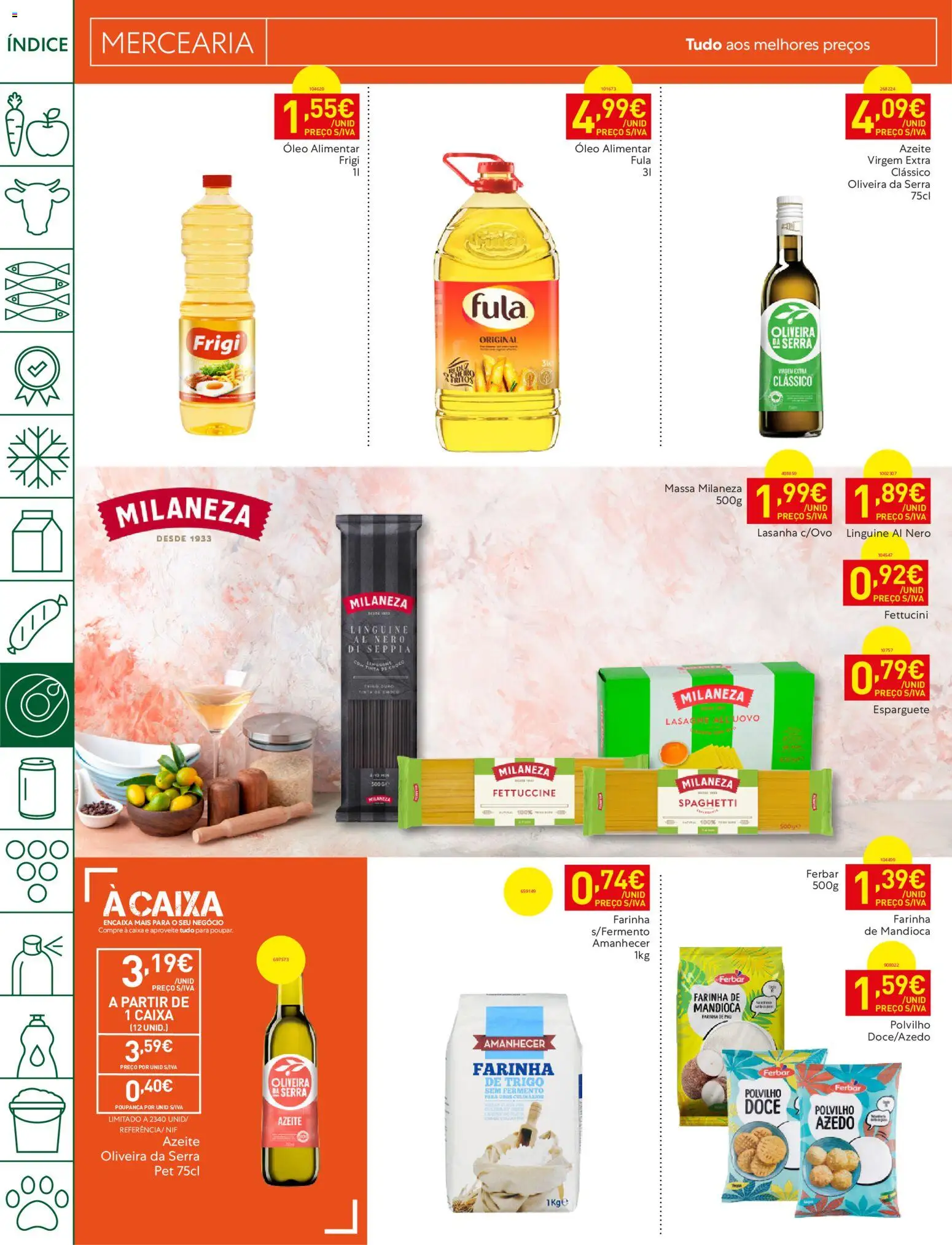 Recheio folheto Madeira │ válido de 18/08/2026 | Página: 14 | Produtos: Azeite, Caixa, Óleo, Massa milaneza