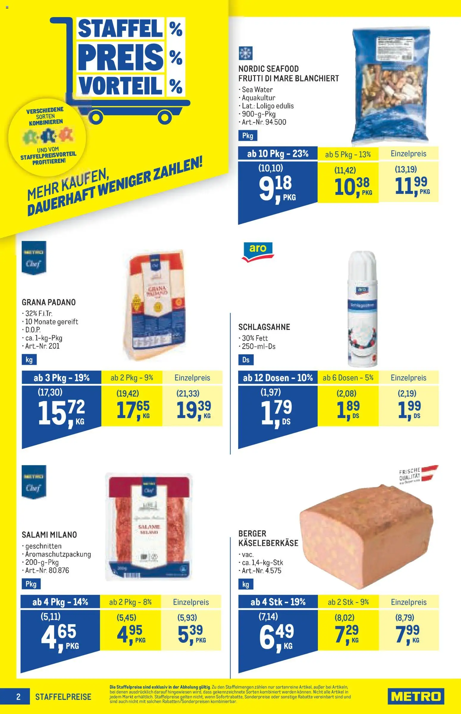Metro angebote Profi gültig ab 15.10.2026 | Seite: 2 | Produkte: Salami