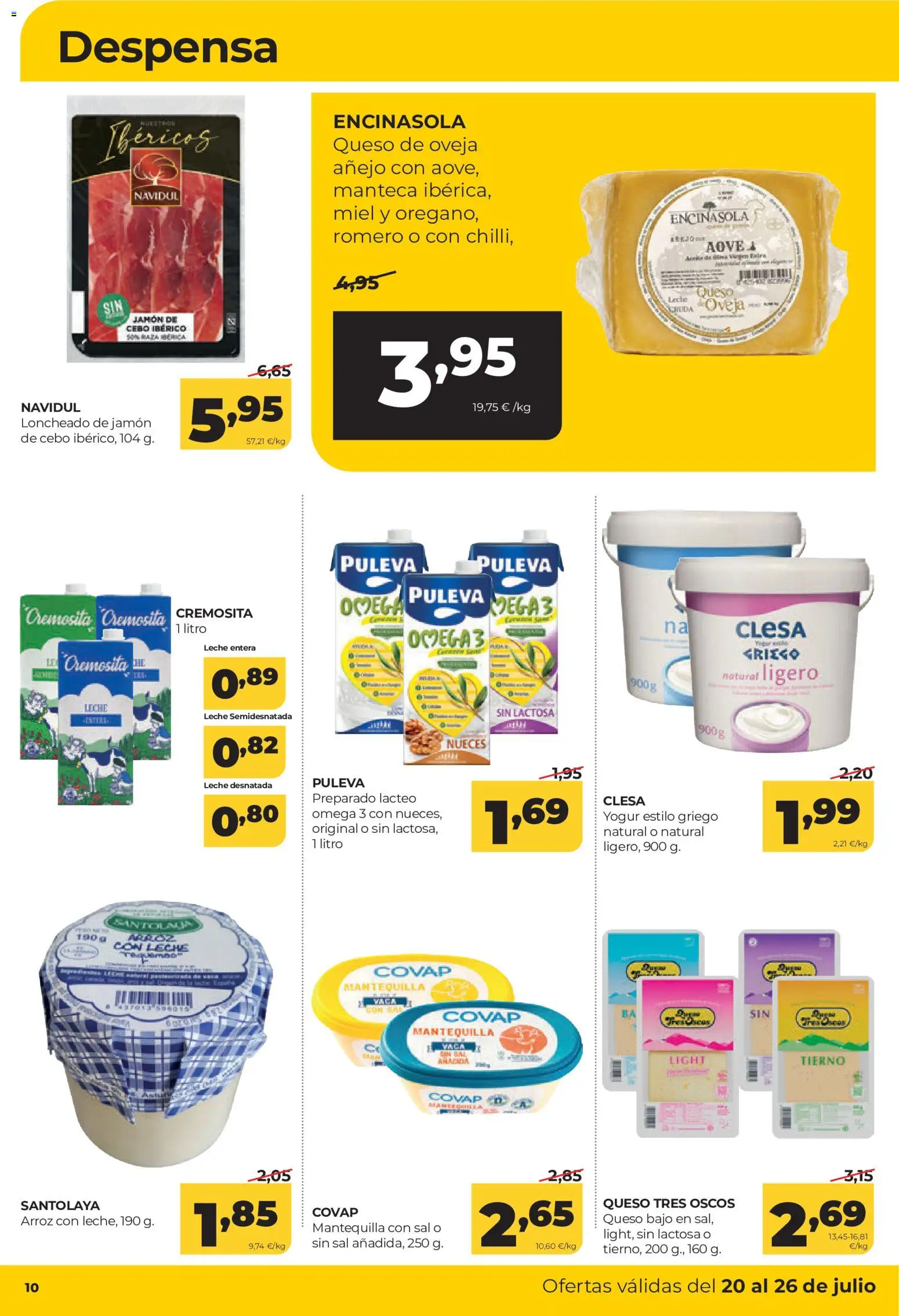 Alimerka folleto │ válido desde el 20/07/2026 | Página: 10 | Productos: Leche, Queso, Arroz, Συσκευή ροής