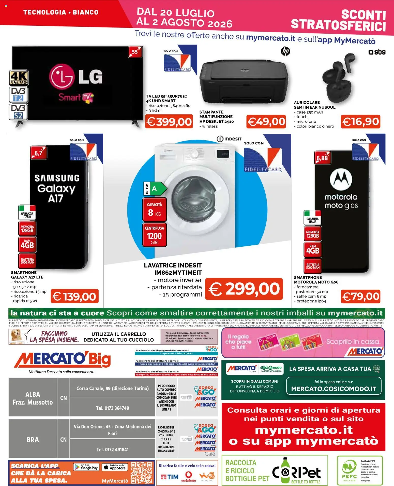 Volantino Mercatò del 20/07/2026 | Pagina: 28 | Prodotti: Centrifuga, Lavatrice, Carrello, Fotocamera