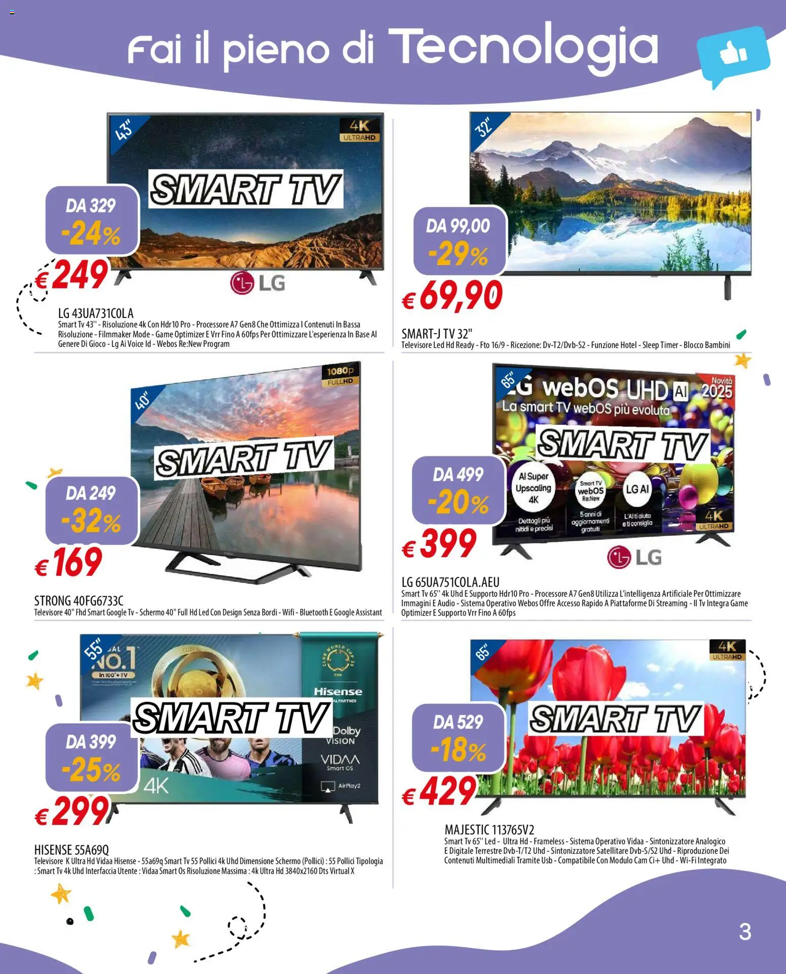 Volantino Galassia del 28.05.2026 | Pagina: 3 | Prodotti: smart TV, TV, Audio, Gioco