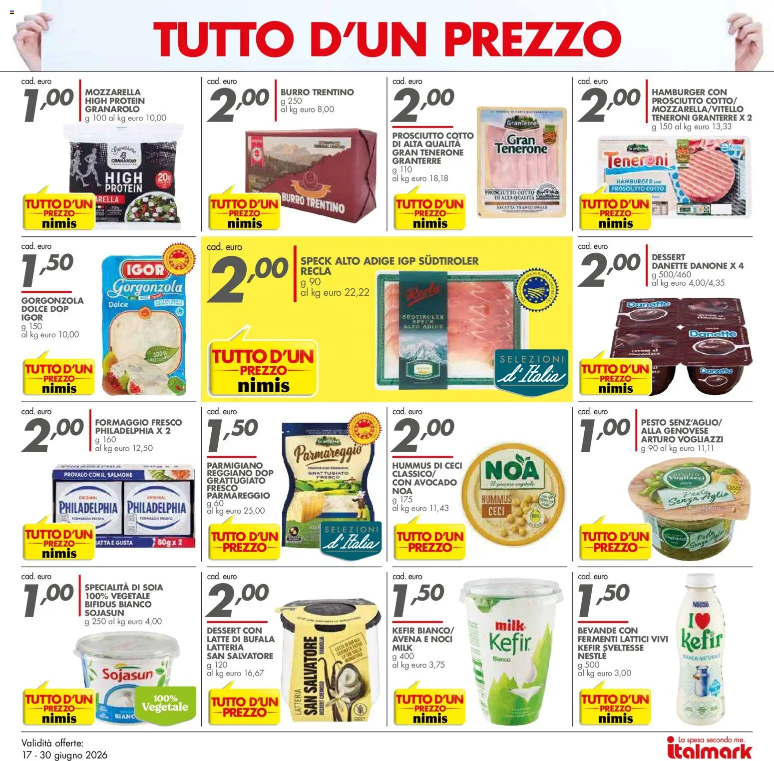 Volantino Italmark del 17.06.2026 | Pagina: 7 | Prodotti: Mozzarella, Aglio, Burro, Hummus