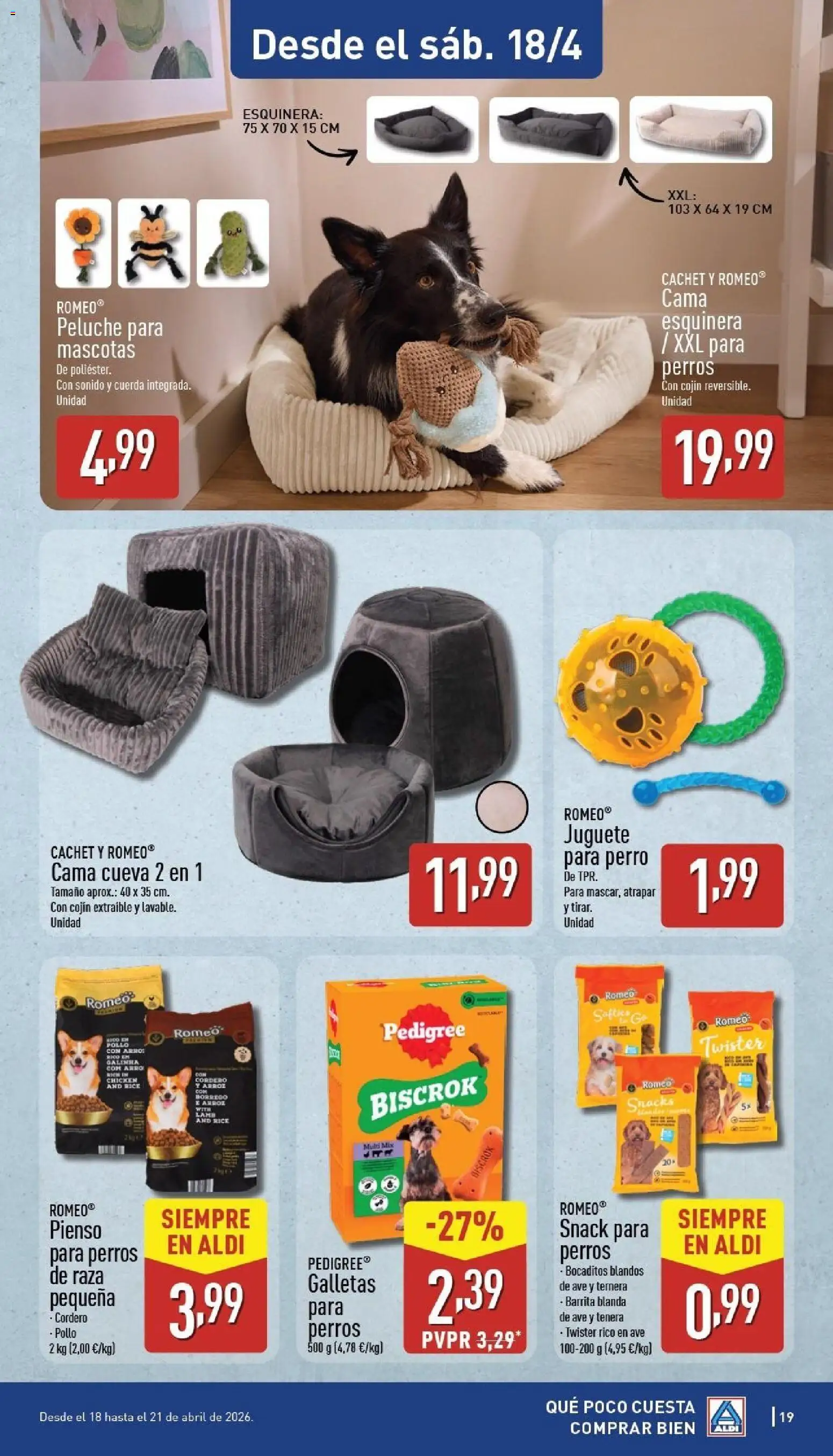 Aldi folleto Península │ válido desde el 13.04.2026 | Página: 19 | Productos: Arroz, Φίλτρο καφέ, Cama, Cojín