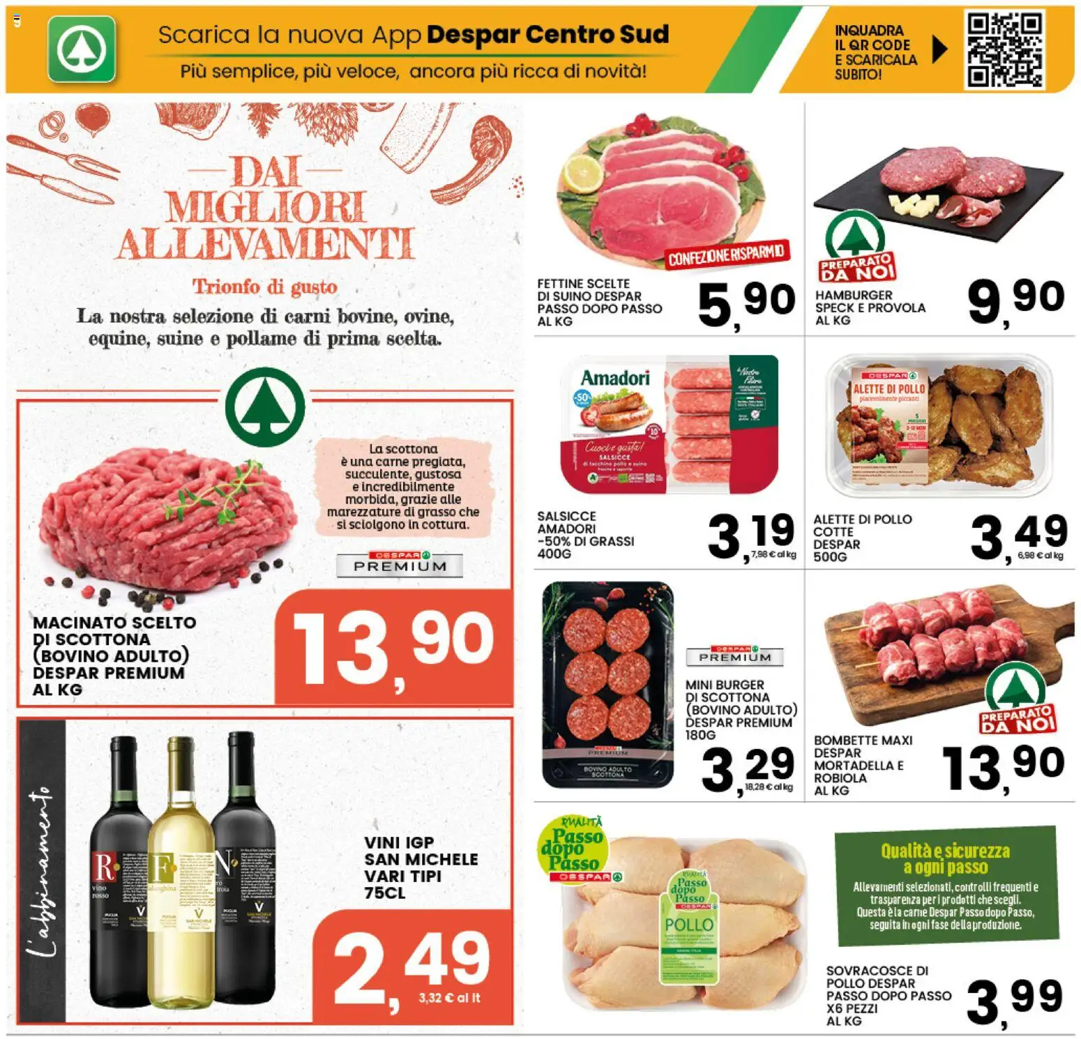 Volantino Interspar del 31/08/2026 | Pagina: 9 | Prodotti: Bovino, Vino, Mortadella, Salsicce