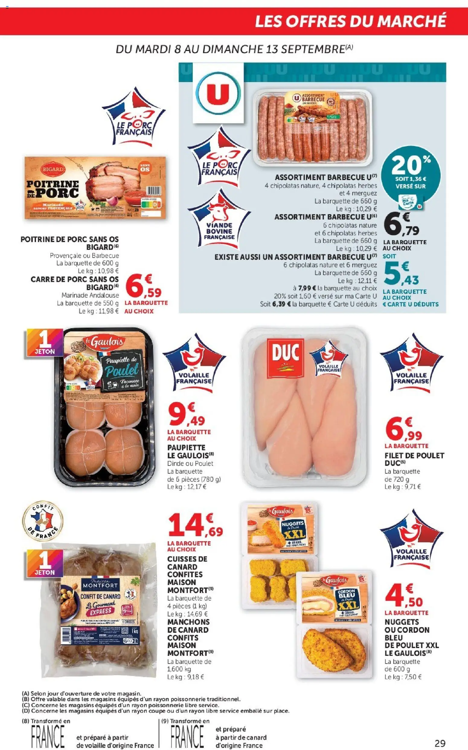 {H1} | Page: 29 | Produits: Canard, Poitrine de porc, Poissonnerie, Confit de canard