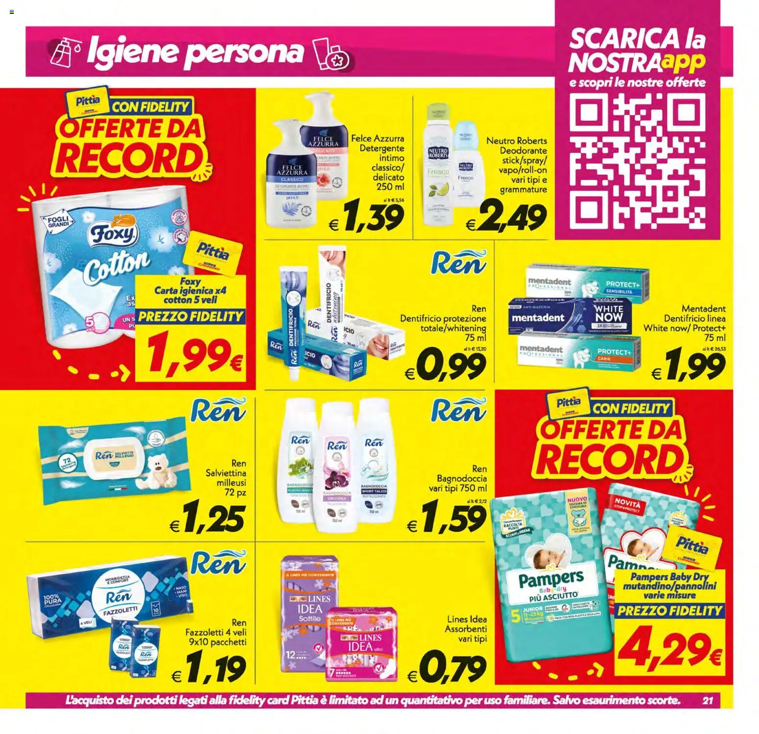 Volantino SuperConveniente del 21/08/2026 | Pagina: 21 | Prodotti: Deodorante, Dentifricio, Detergente, Orchidea