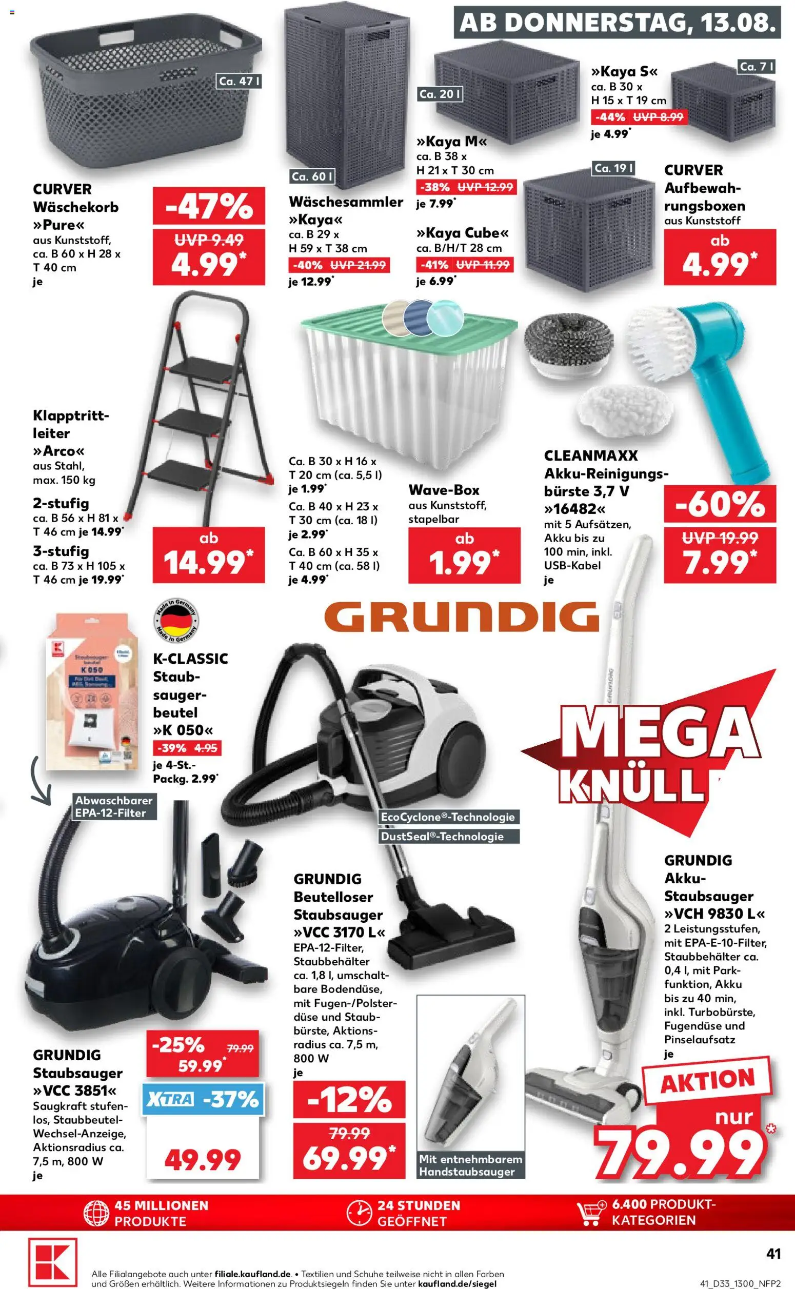Kaufland Prospekt Köln – gültig ab 13.08.2026 | Seite: 41 | Produkte: Staubsauger, Bürste