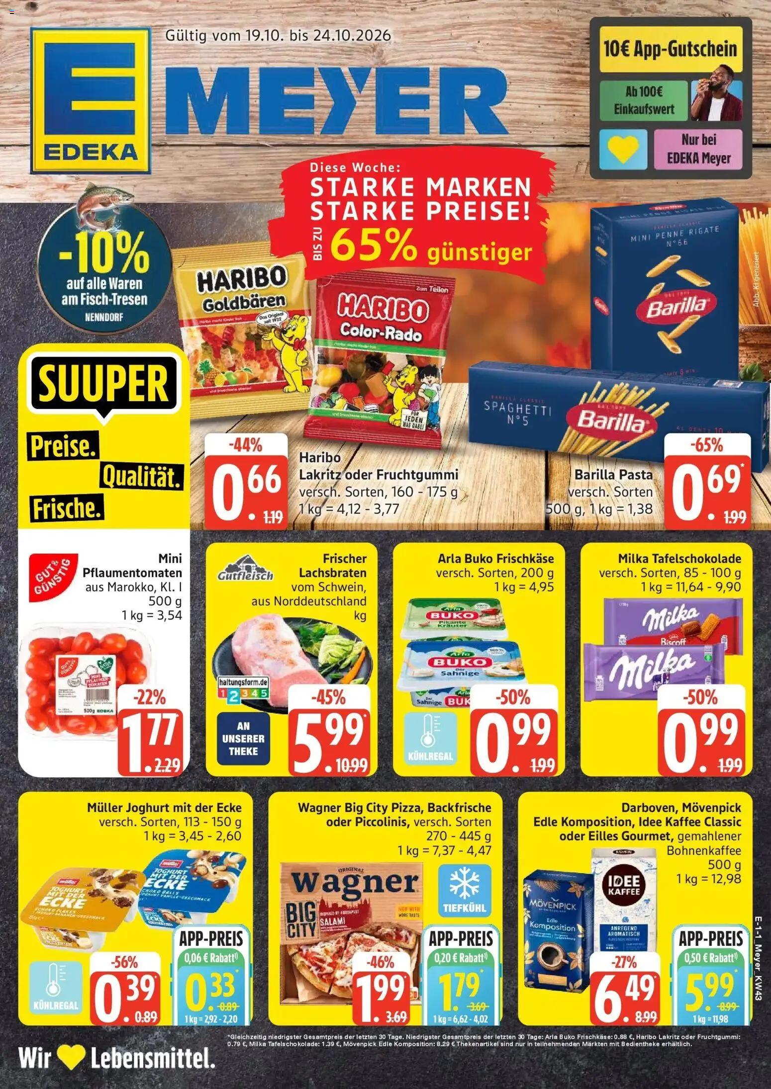 Edeka Prospekt Seevetal (ab 19.10.2026) » Angebote Online | Seite: 1 | Produkte: Idee kaffee, Haribo, Milka, Frischkase