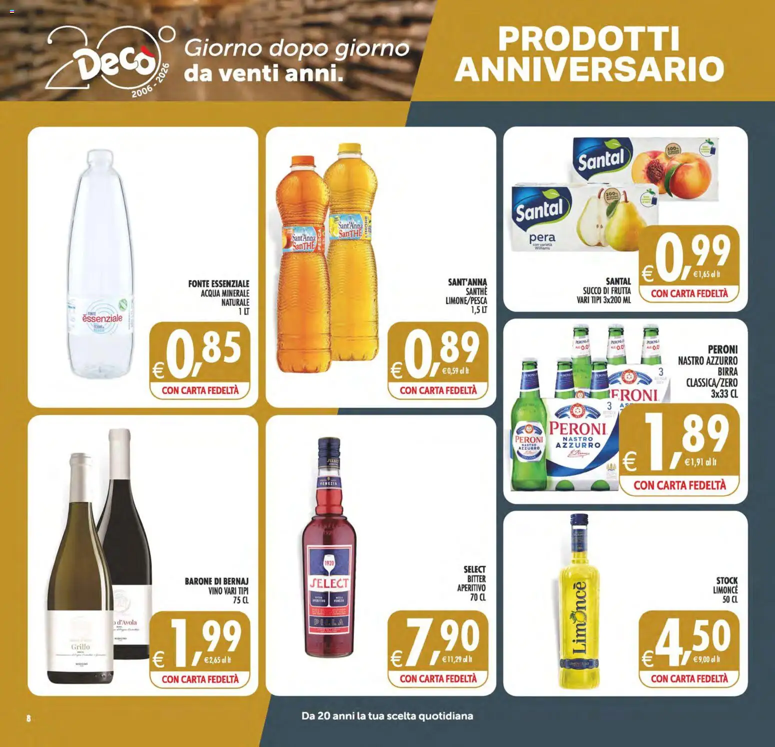 Volantino Decò del 22/09/2026 | Pagina: 8 | Prodotti: Birra, Frutta, Limone, Acqua minerale