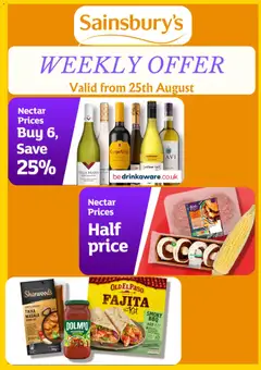 Preview of Sainsbury's - Offers valid from 25/08/2026