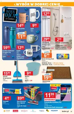 Pogląd oferty "E.Leclerc gazetka" - ważna od 16.06.2026 | Strona: 25 | Produkty: Karta, Prysznic, Wycieraczka, Wieszak